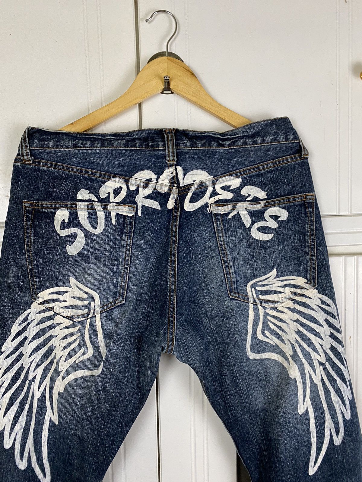 Japanese Brand × Vintage Vintage Japan Denim Flared Wing Sorridere Size US 35 - 5 Thumbnail