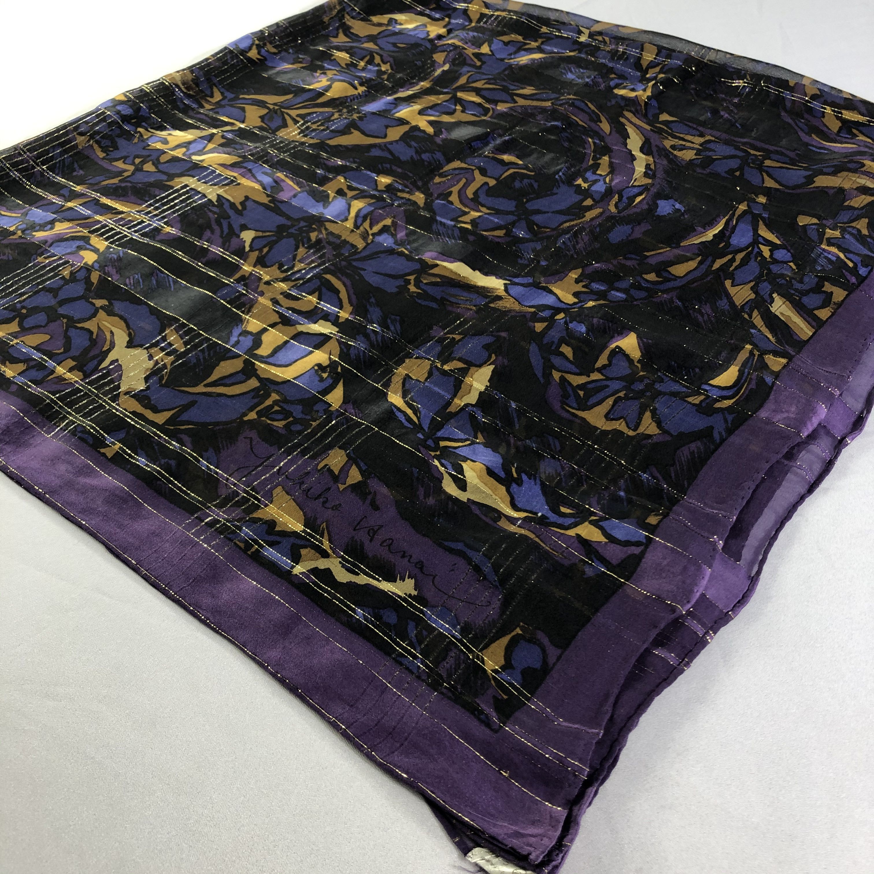 Vintage Vintage Yukiko Hanai Silk Scarf Size ONE SIZE - 3 Thumbnail