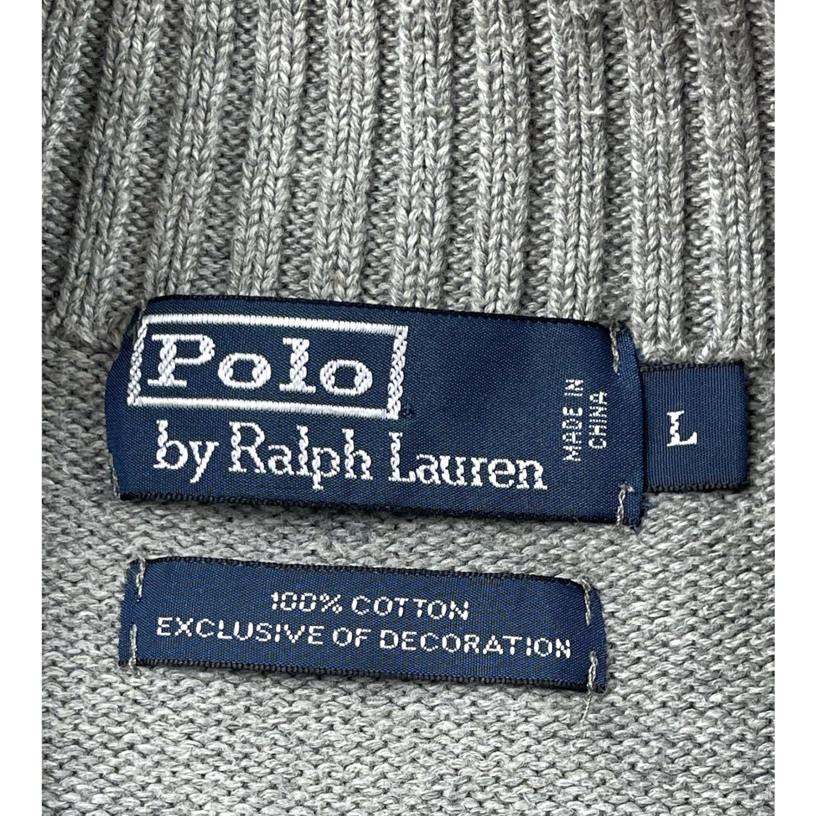 Polo Ralph Lauren Polo Ralph Lauren Sweater Shirt Mens L Gray 1/4 Zip Pullover Mock neck Long Sleeve Ski Classic Logo Size US L / EU 52-54 / 3 - 2 Thumbnail