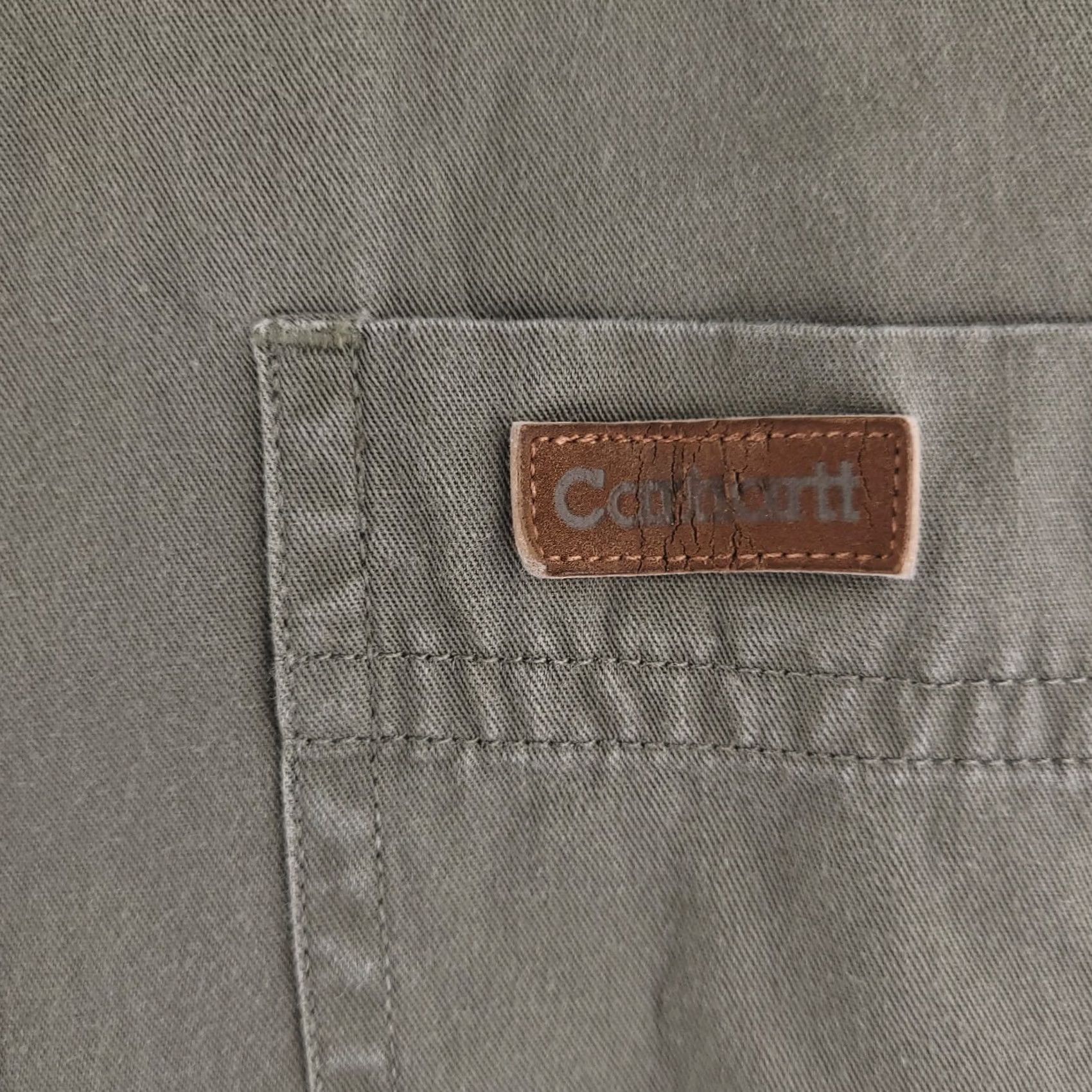 Carhartt Carhartt Shirt Mens Large Green Button-Up Short Sleeve Work Chore Relaxed Fit Size US L / EU 52-54 / 3 - 2 Thumbnail