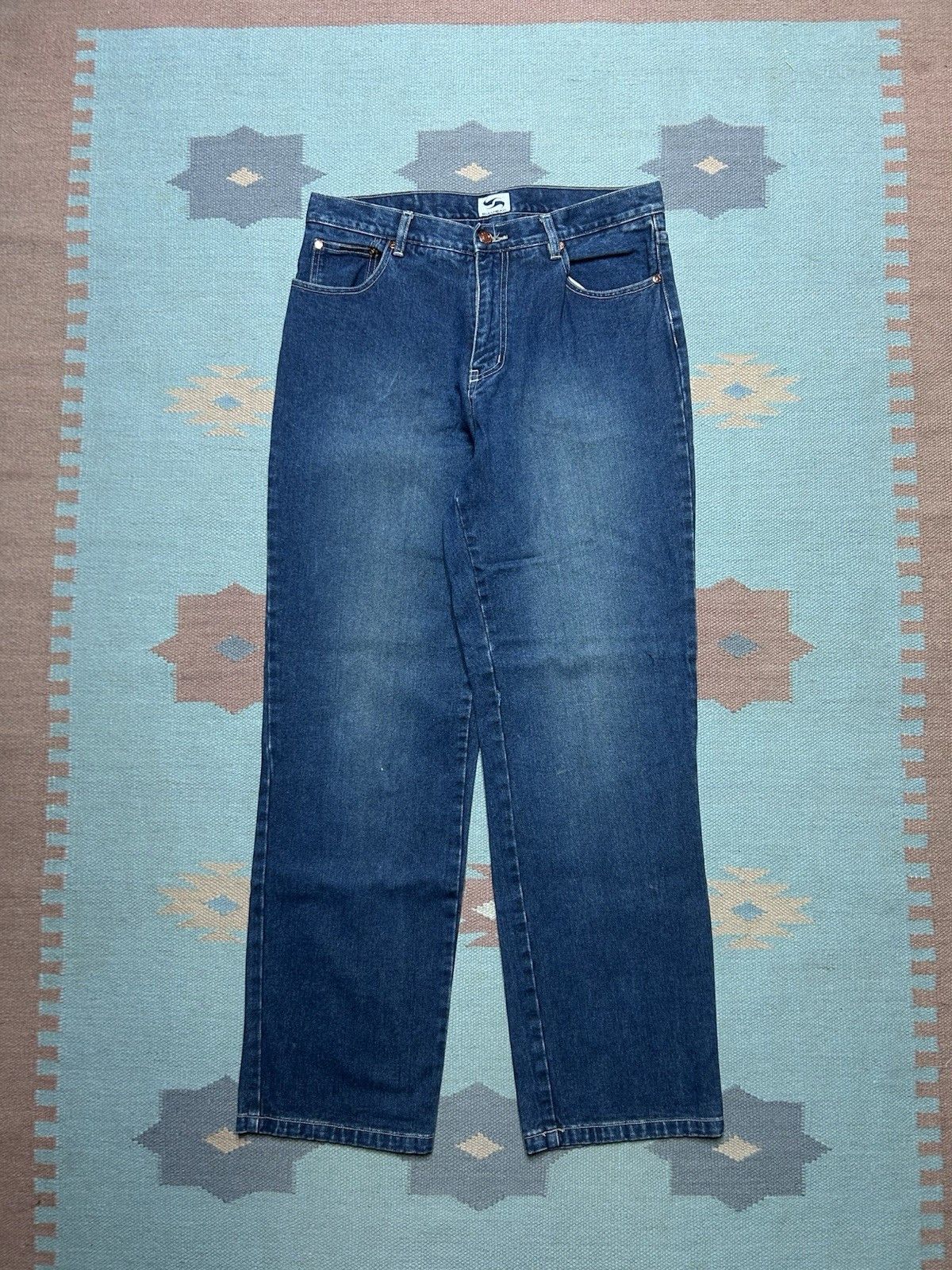 Vintage y2k bullhead jeans straight dark wash skate streetwear 32x32 Size US 32 / EU 48 - 4 Thumbnail