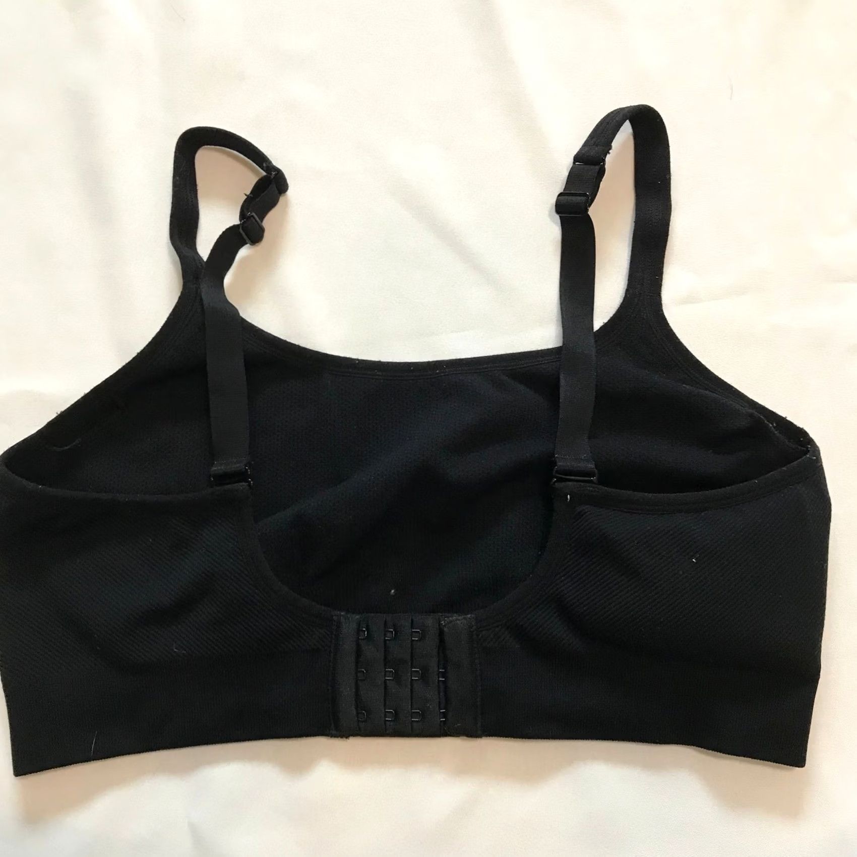 Athletic Works Soma Black Seamless Sports Bra Comfort Support Hook and Eye Closure XL Size ONE SIZE - 2 Thumbnail