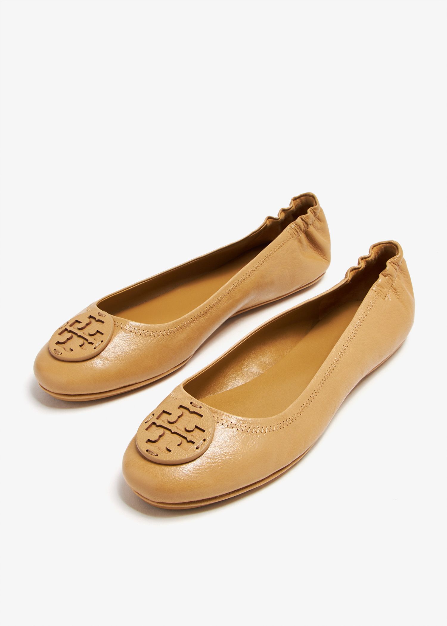 Tory Burch o1s22i1n1024 Shiny Leather Ballet Flats in Beige Size US 6 / IT 36 - 5 Thumbnail
