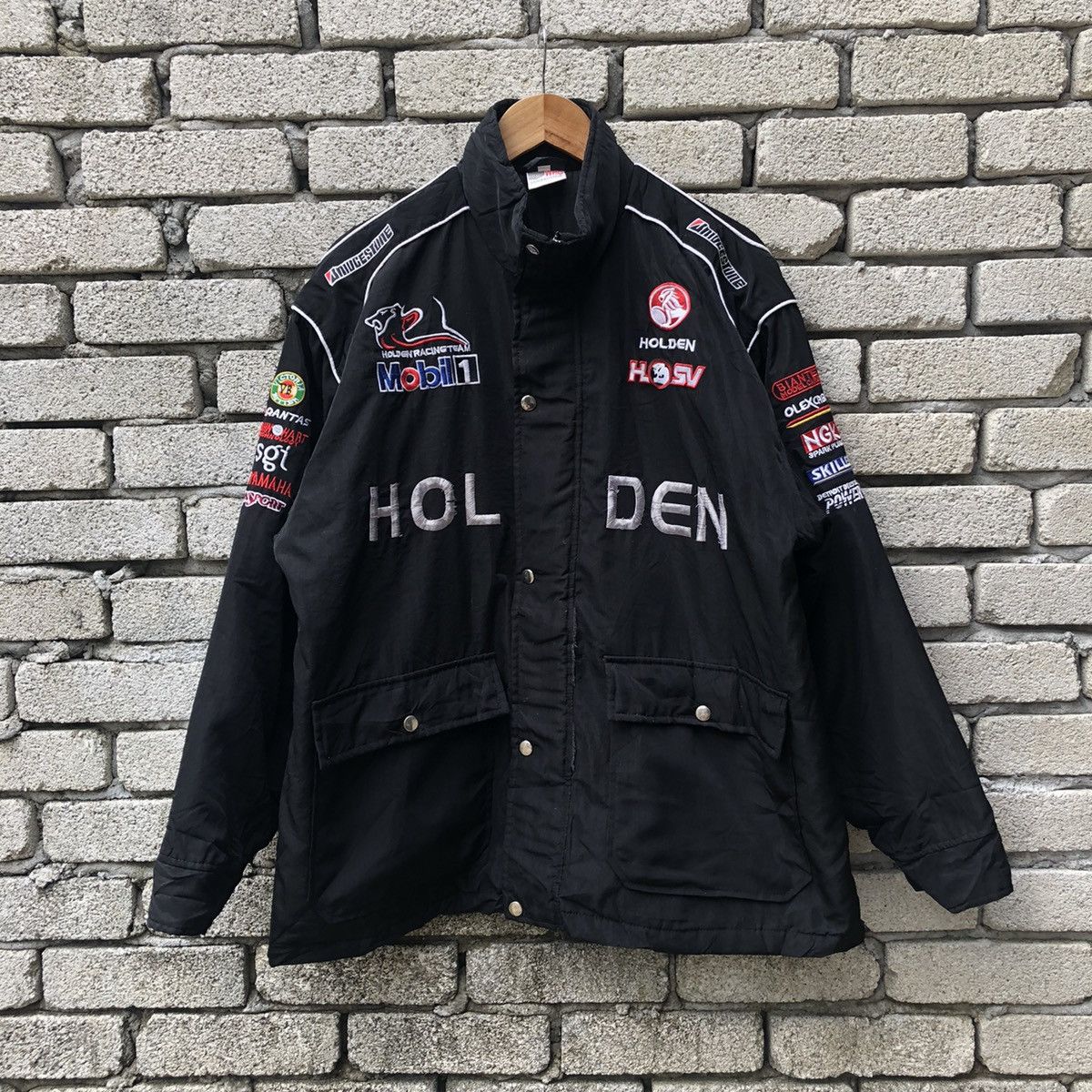 image of Holden Outerwear x Racing Vintage Holden Racing Team Jacket With Sponsors in Black, Men's (Size XL)