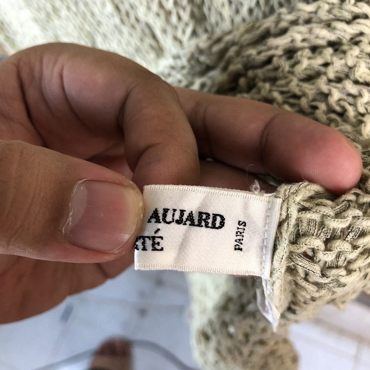 Designer × Homespun Knitwear × Japanese Brand Christian Aujard crochet japan Green Knitwear #A1657 Size XL / US 12-14 / IT 48-50 - 9 Thumbnail