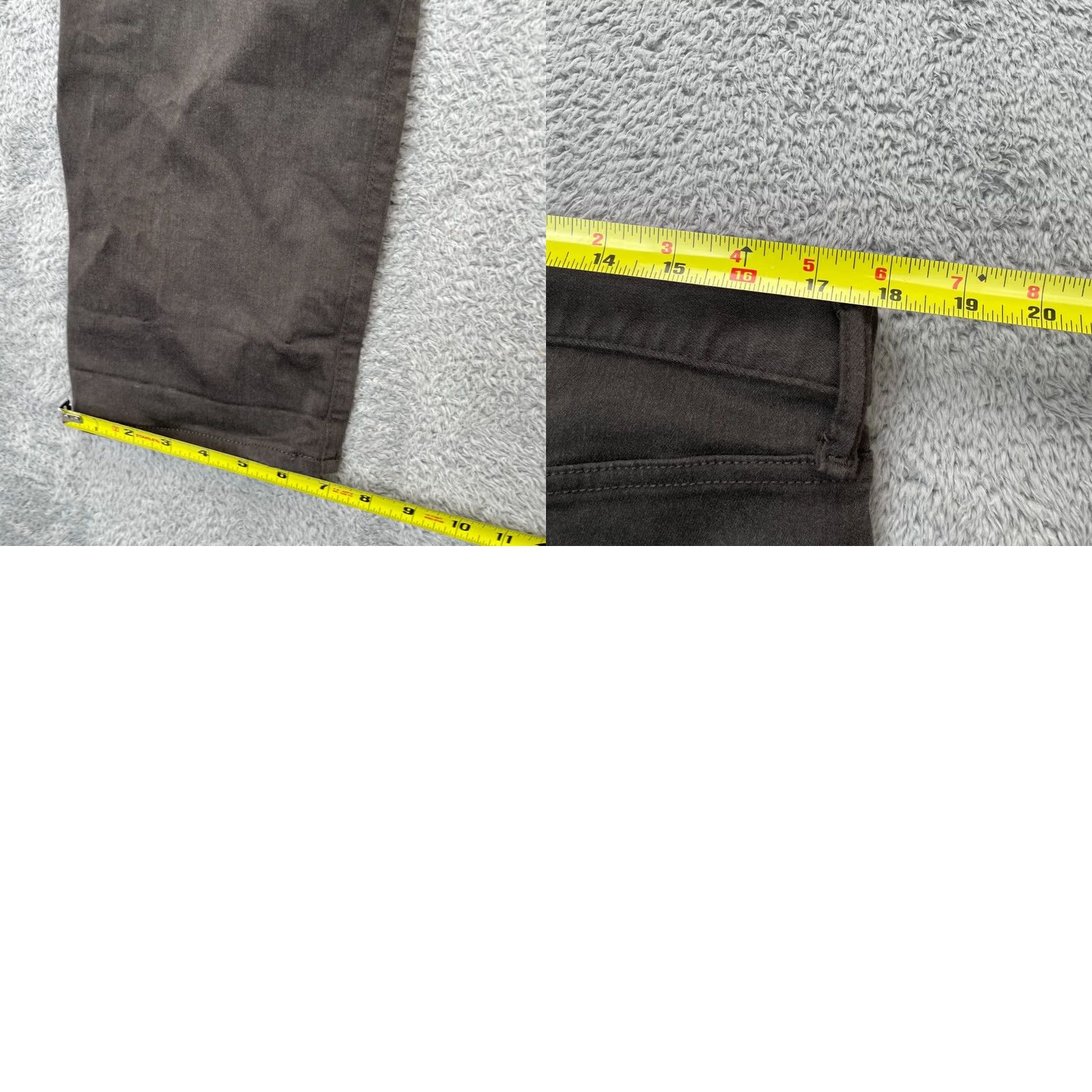 Gap Gap 1969 Jeans Mens 36x30 Brown Denim Cotton Stretch Button Logo Straight 5-Pocket - Dark Wash, Regular Fit, Inseam 28in Size US 36 / EU 52 - 8 Thumbnail