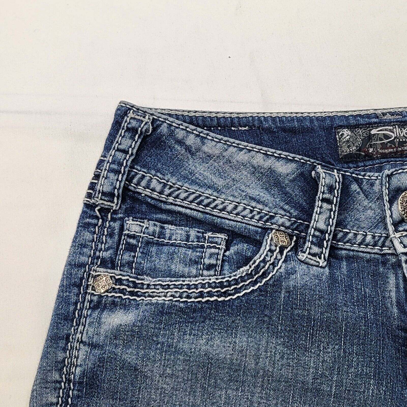 Other Silver Suki Surplus Capri Denim Jeans Womens Size 25 Blue Size 26" / US 2 / IT 38 - 5 Thumbnail