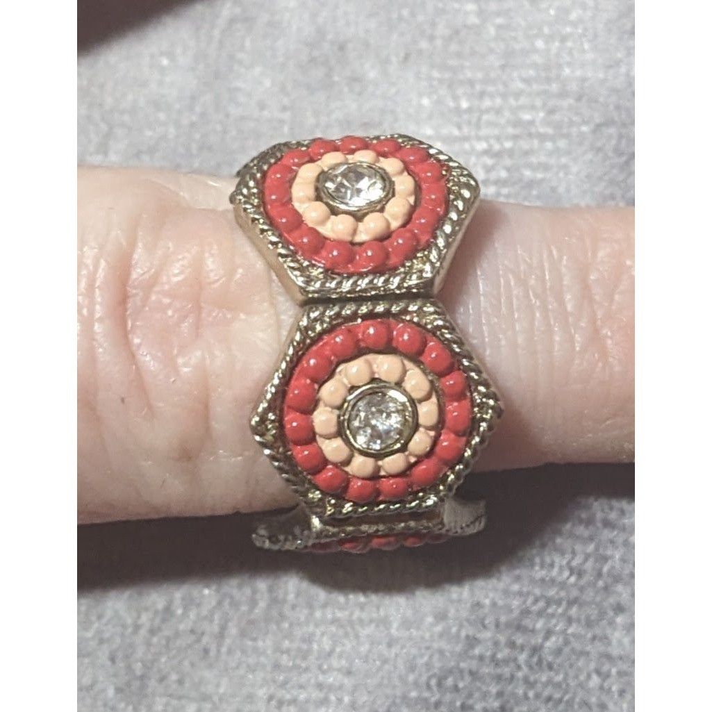 Other Gemmed Bohemian Geometric Stretch Ring Size 7 1/2 Size ONE SIZE - 4 Thumbnail