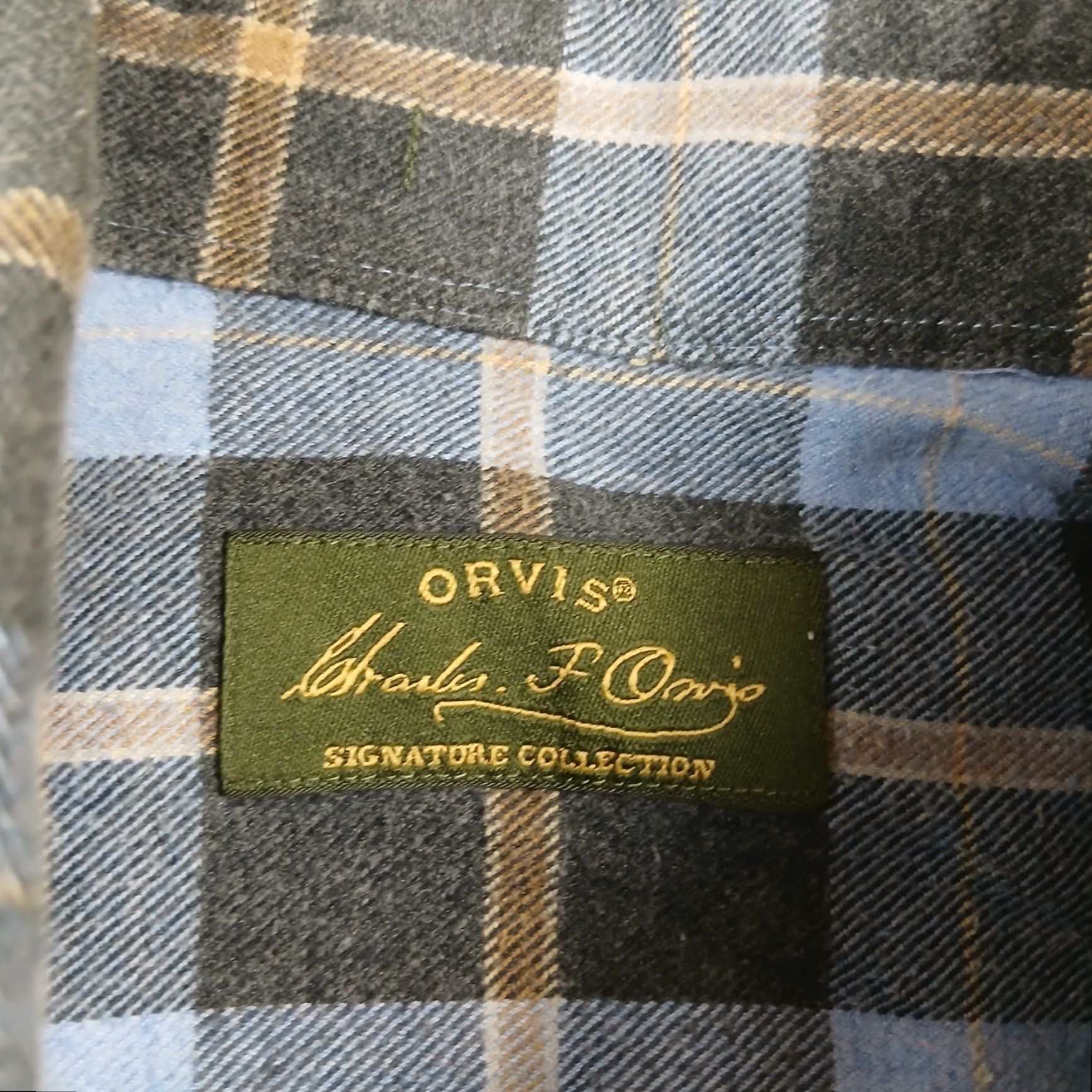 Orvis Orvis Signature Button Up Flannel Shirt Mens Medium Blue Plaid Shirt Long Sleeve casual Workwear Size US M / EU 48-50 / 2 - 4 Thumbnail