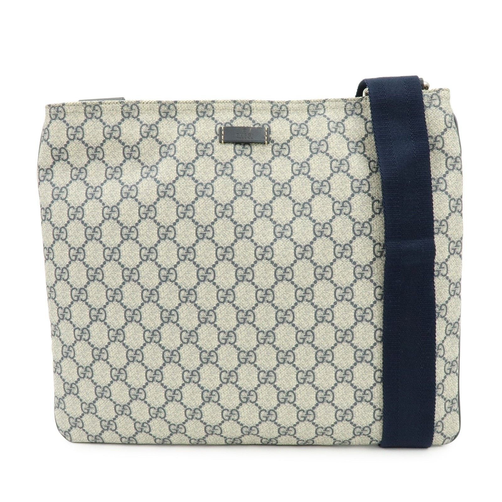 Gucci Gucci GG Supreme Messenger Bag Crossbody Gray Size ONE SIZE - 1 Thumbnail