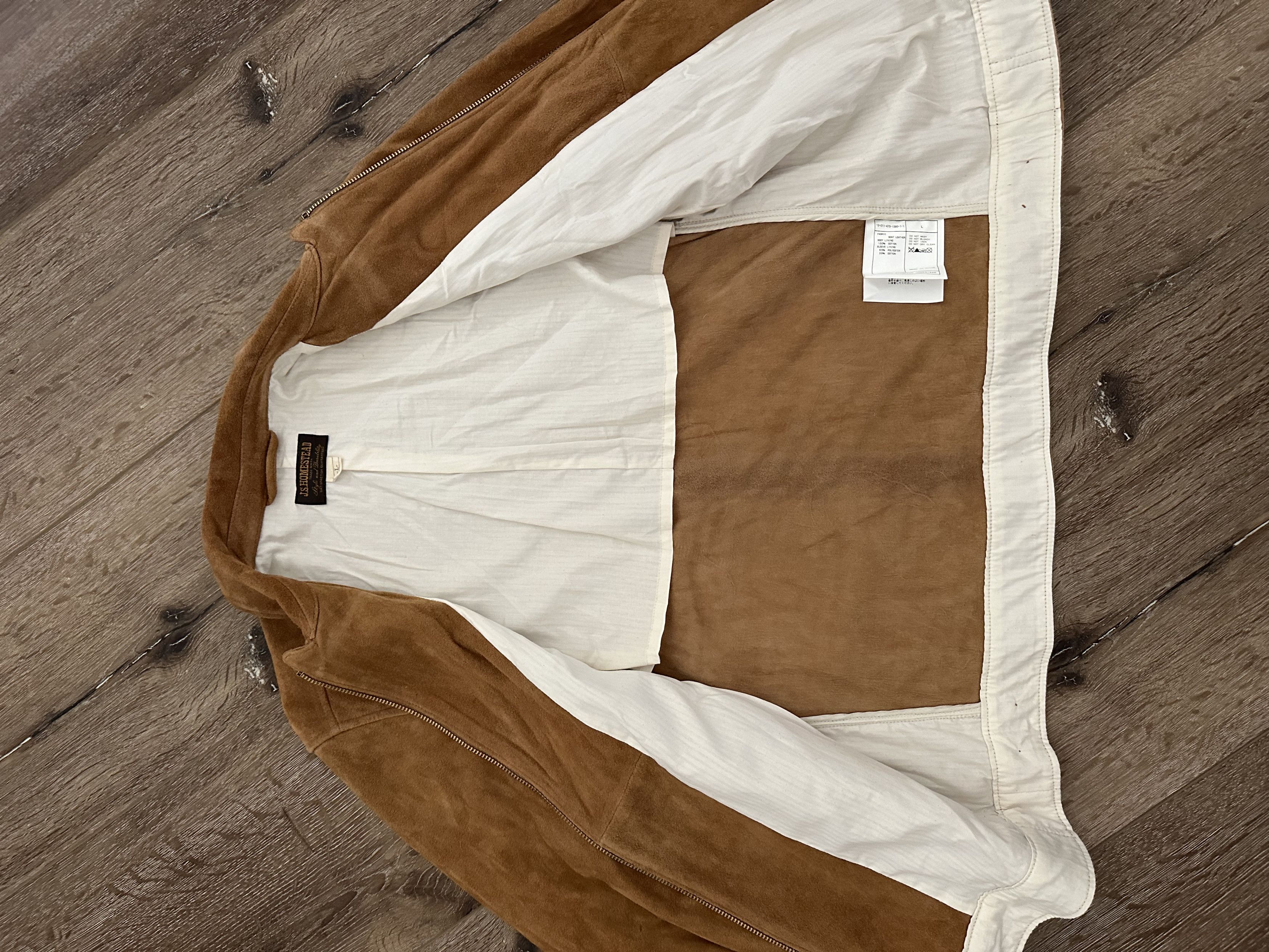J.S. Homestead × Journal Standard Brown Goat Leather Jacket Bomber Size US L / EU 52-54 / 3 - 9 Thumbnail