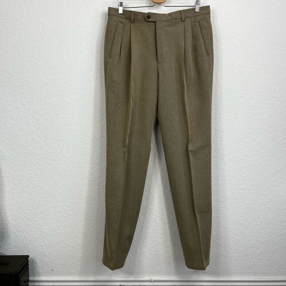 Salvatore Ferragamo Salvatore Ferragamo Pleated Side Tab Creased Trousers Size US 44 / EU 60 - 1 Thumbnail