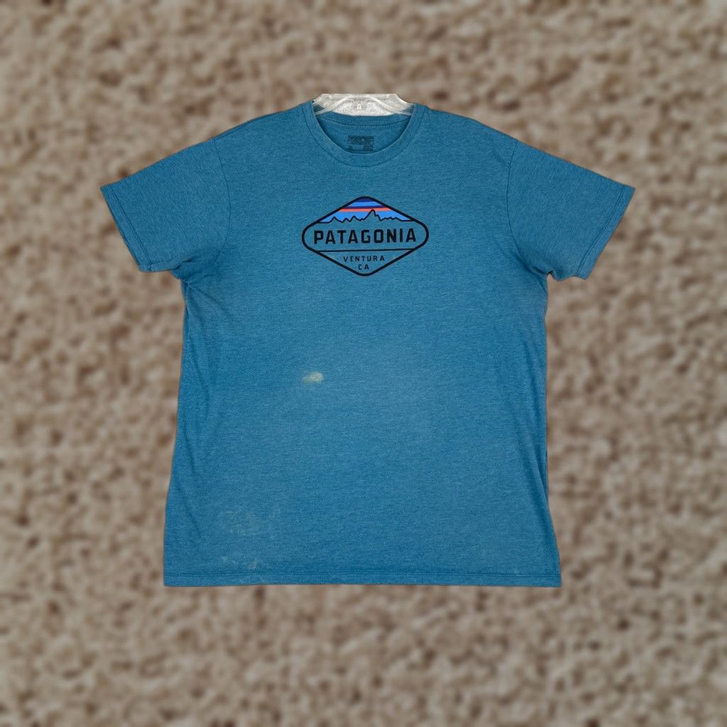 Patagonia Patagonia Shirt Men XL Blue Slim Fit Crew Cotton Blend Ventura CA READ (All Seasons, Breathable) Mens T-Shirt Size US XL / EU 56 / 4 - 1 Thumbnail