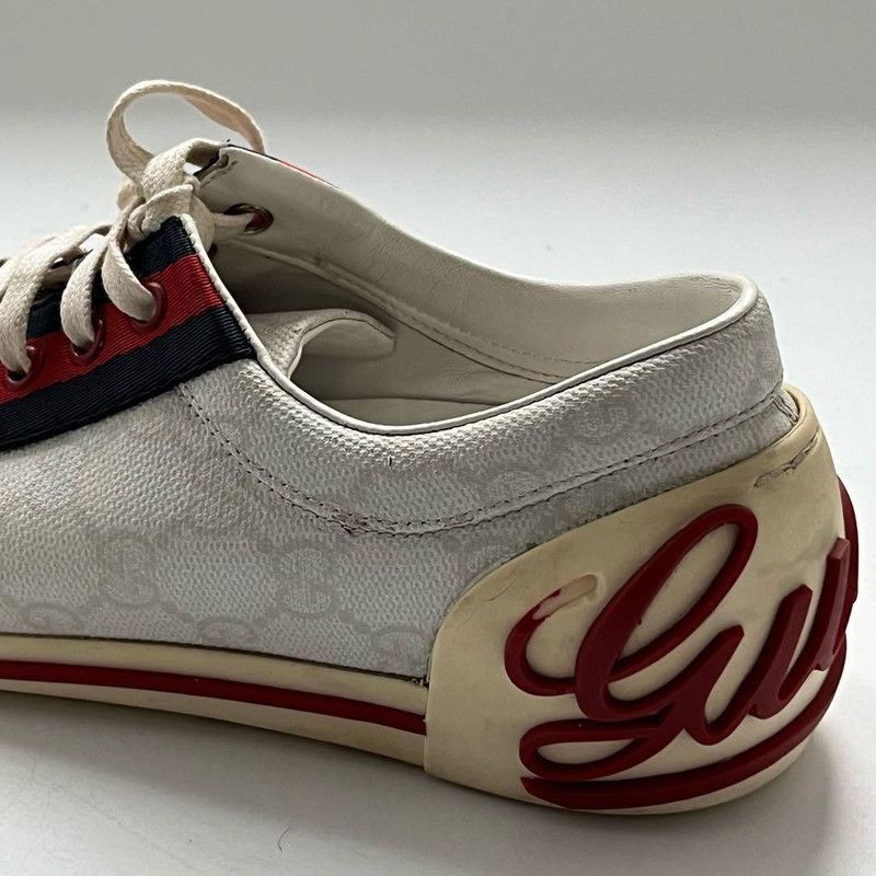 Gucci Gucci Red Blue Web Double G Sneakers Size US 6.5 / EU 39-40 - 8 Thumbnail
