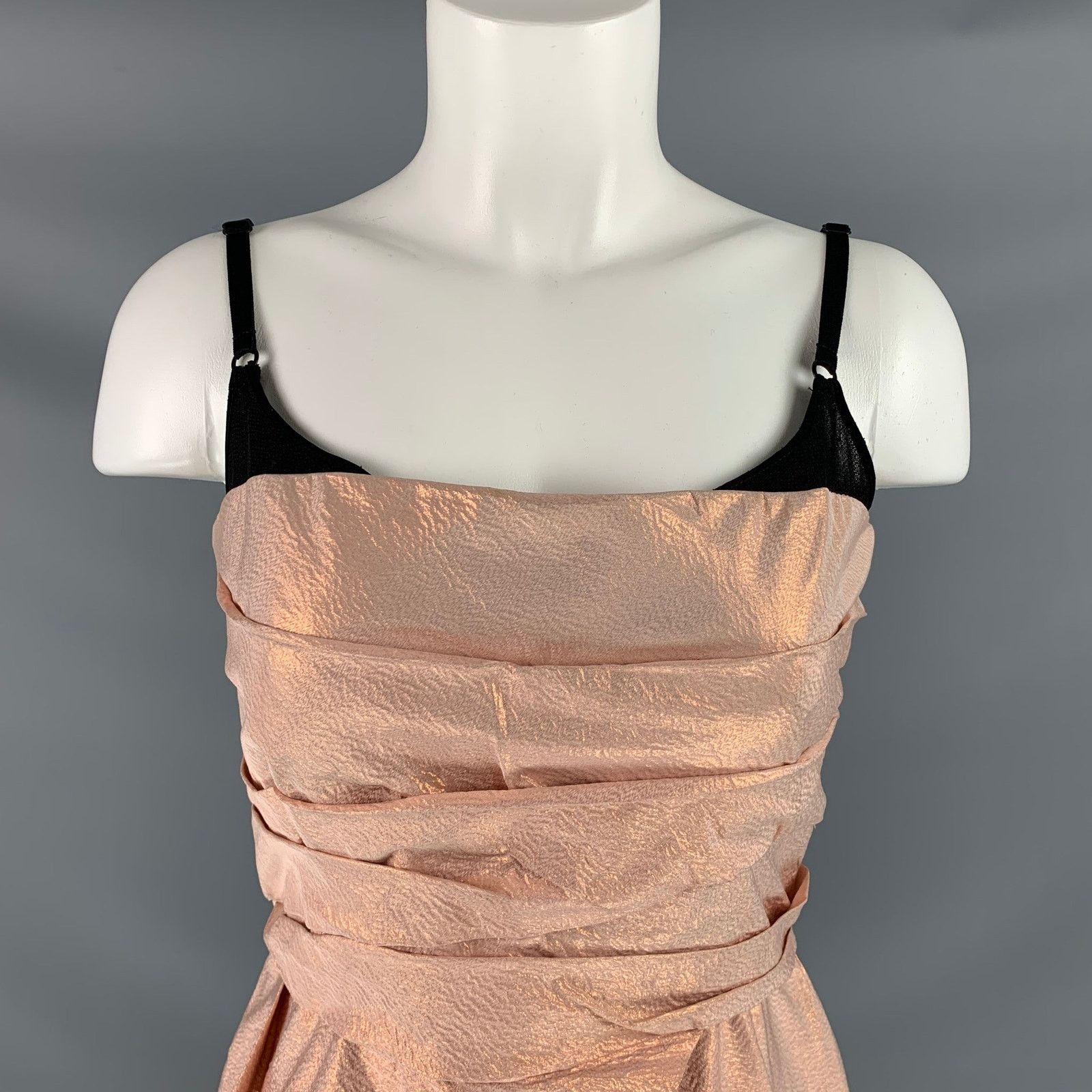 Burberry Prorsum Resort 2013 Size 8 Pink Black Silk / Elastane Dress Size M / US 6-8 / IT 42-44 - 5 Thumbnail