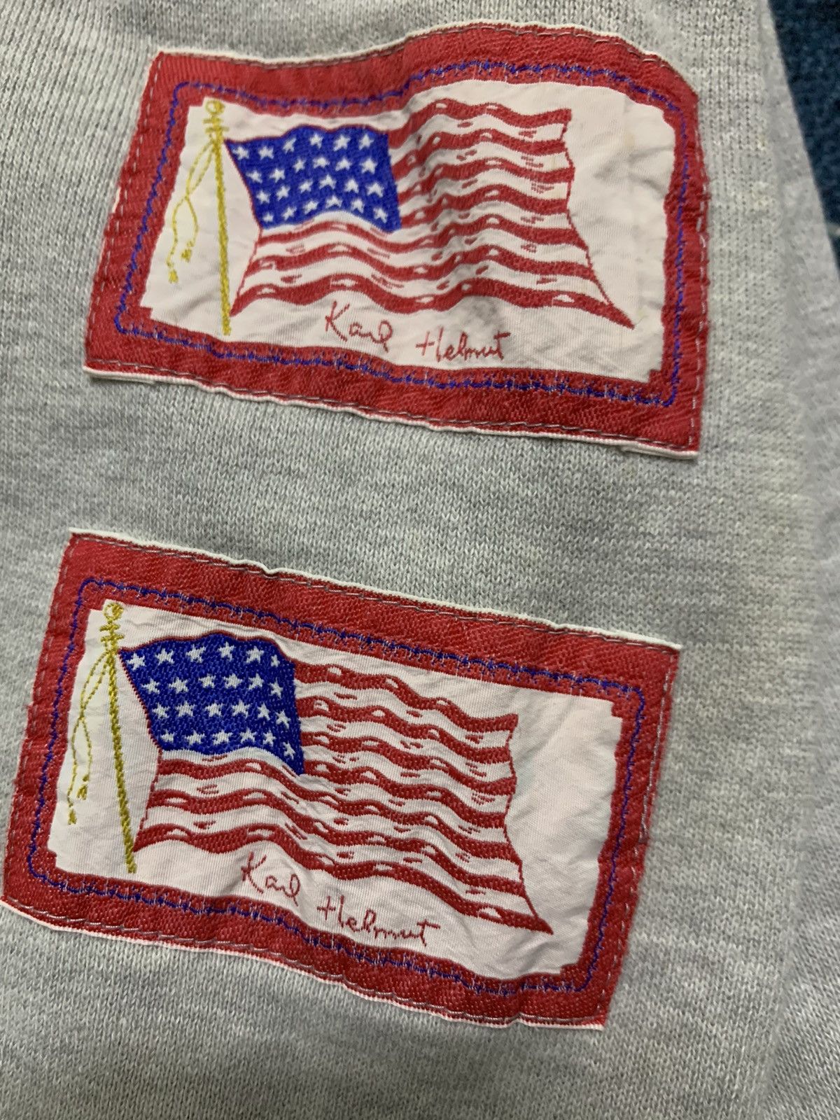 Designer × Karl Helmut × Vintage VINTAGE KARL HELMUT DOG & U.S.A FLAG LOGO Size US L / EU 52-54 / 3 - 8 Thumbnail