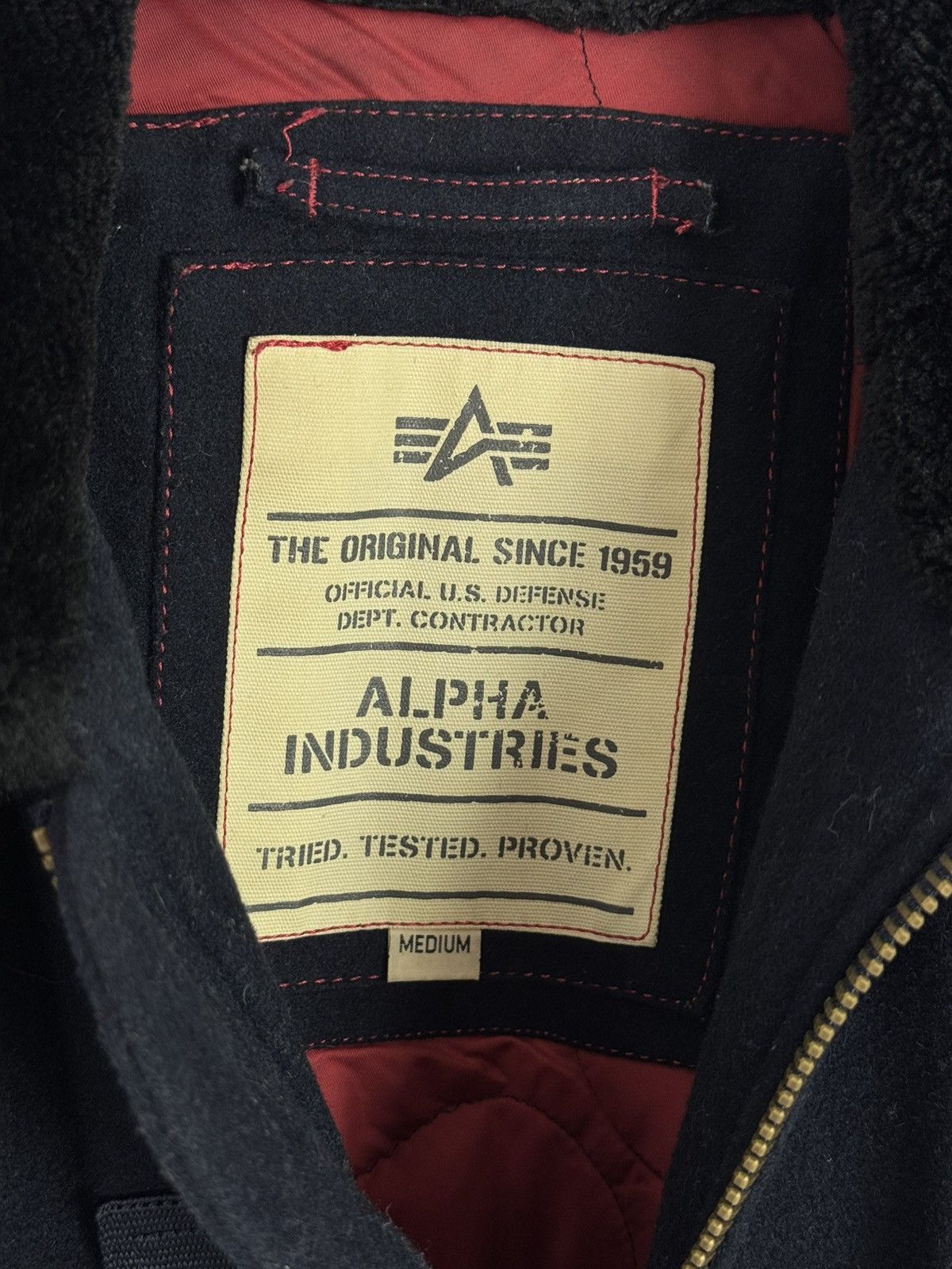 Alpha Industries Alpha Industries Wool Winter Navy Bomber Size US M / EU 48-50 / 2 - 16 Thumbnail