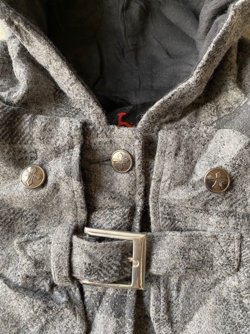 Japanese Brand Vintage Rare H Anarchy Punk Wool Bondage Hodded Jacket Size US M / EU 48-50 / 2 - 4 Thumbnail