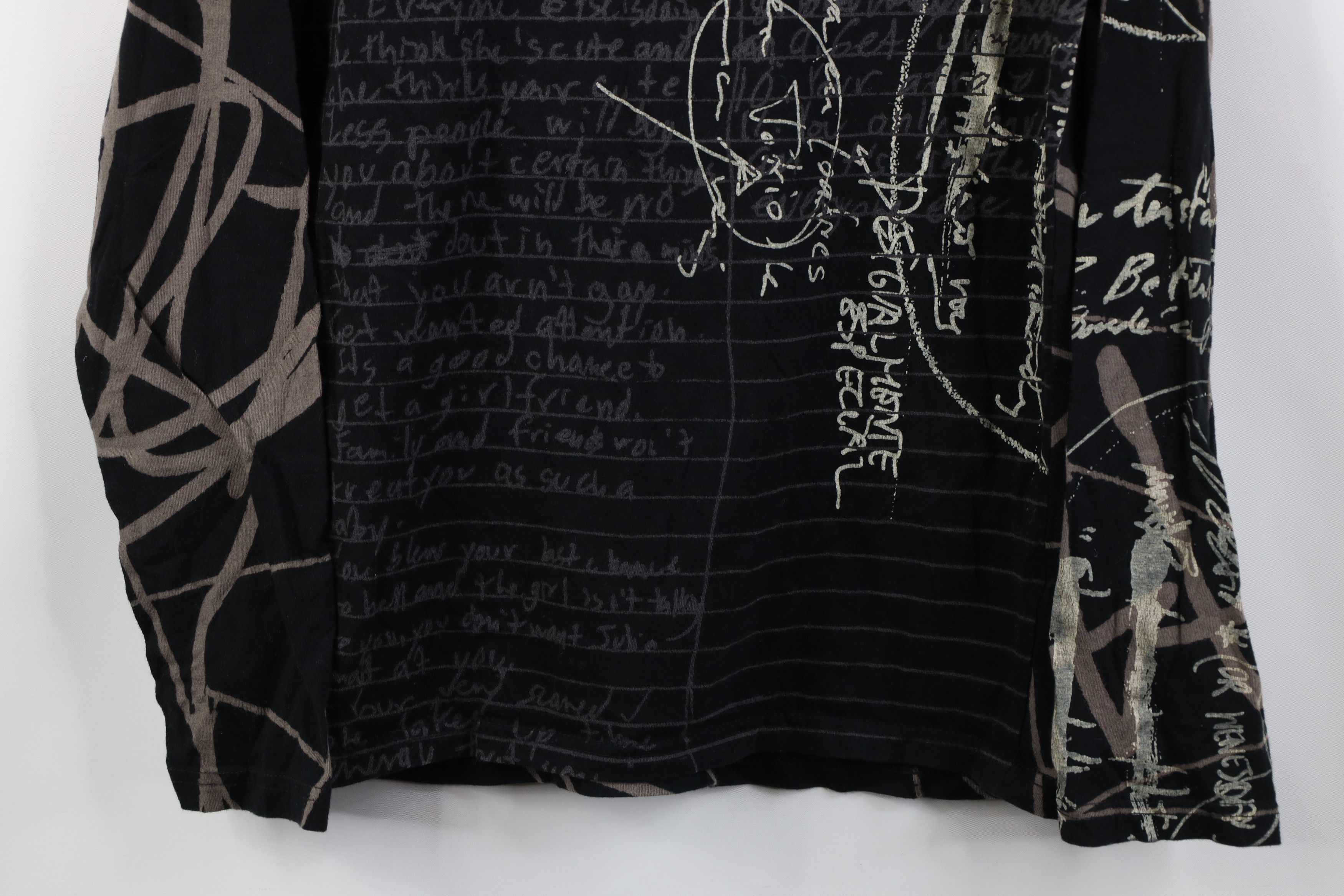 Desigual Vintage Desigual Babydoll Abstract Art Long Sleeve T-Shirt Size S / US 4 / IT 40 - 3 Thumbnail