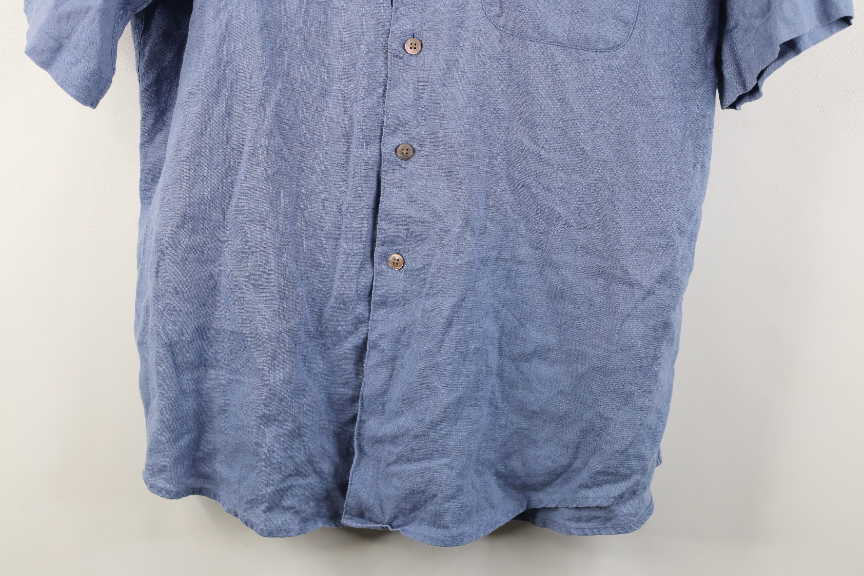 Paul Fredrick Paul Fredrick Linen Short Sleeve Collared Button Down Shirt Size US L / EU 52-54 / 3 - 3 Thumbnail