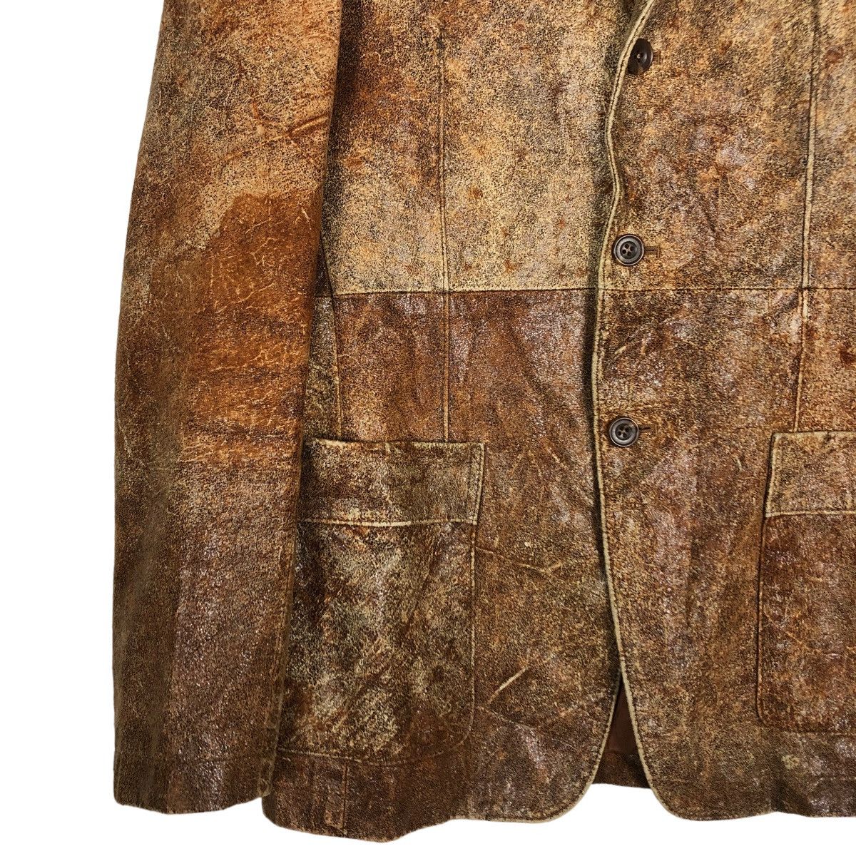 Japanese Brand 🔥RARE VINTAGE LEATHER BIKER JACKET ABX ISSEY MIYAKE Size US M / EU 48-50 / 2 - 4 Thumbnail