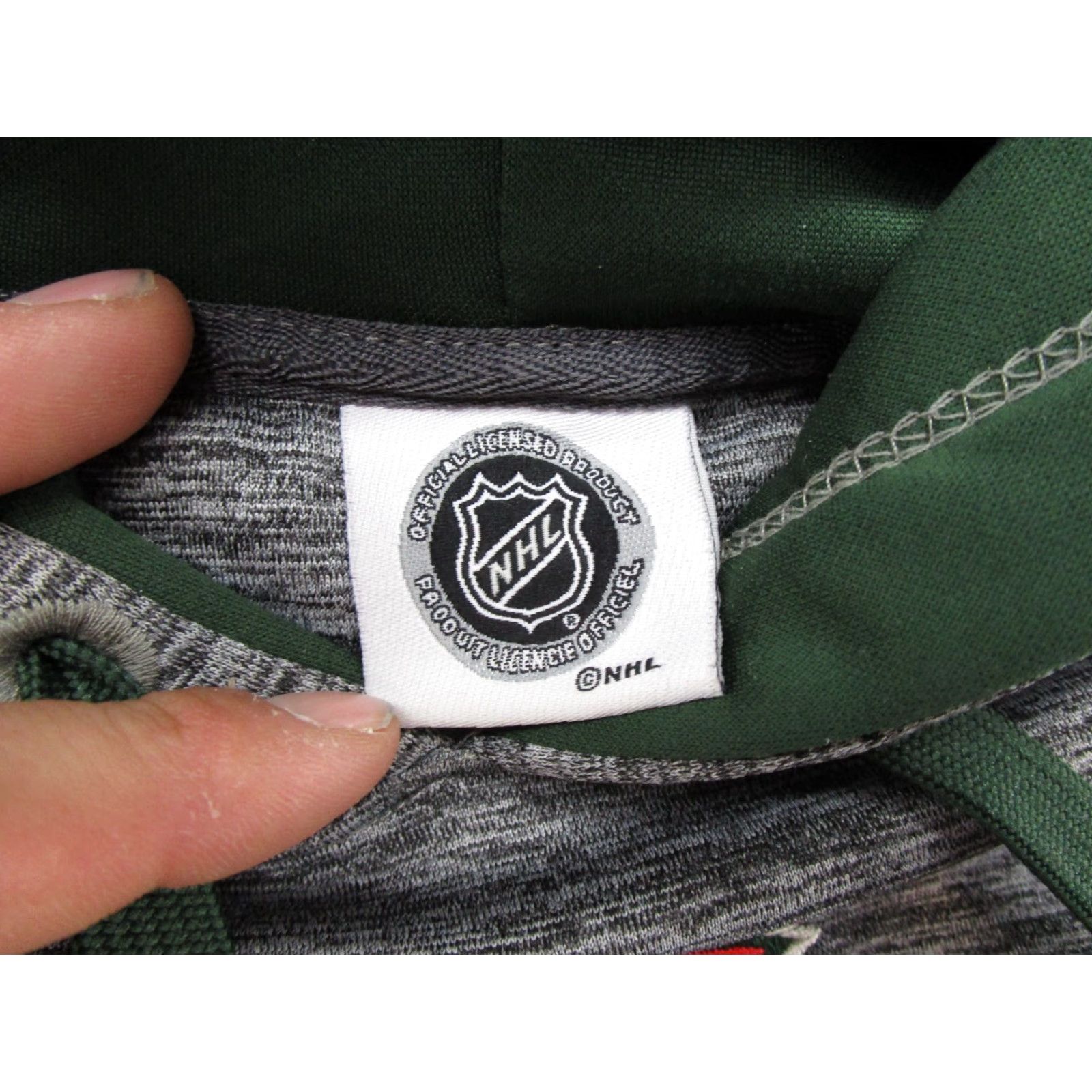 NHL NHL Minnesota Wild Hoodie Embroidered Sweatshirt Men’s Size M Gray Sports Pullover All Seasons Hooded Size US M / EU 48-50 / 2 - 3 Thumbnail