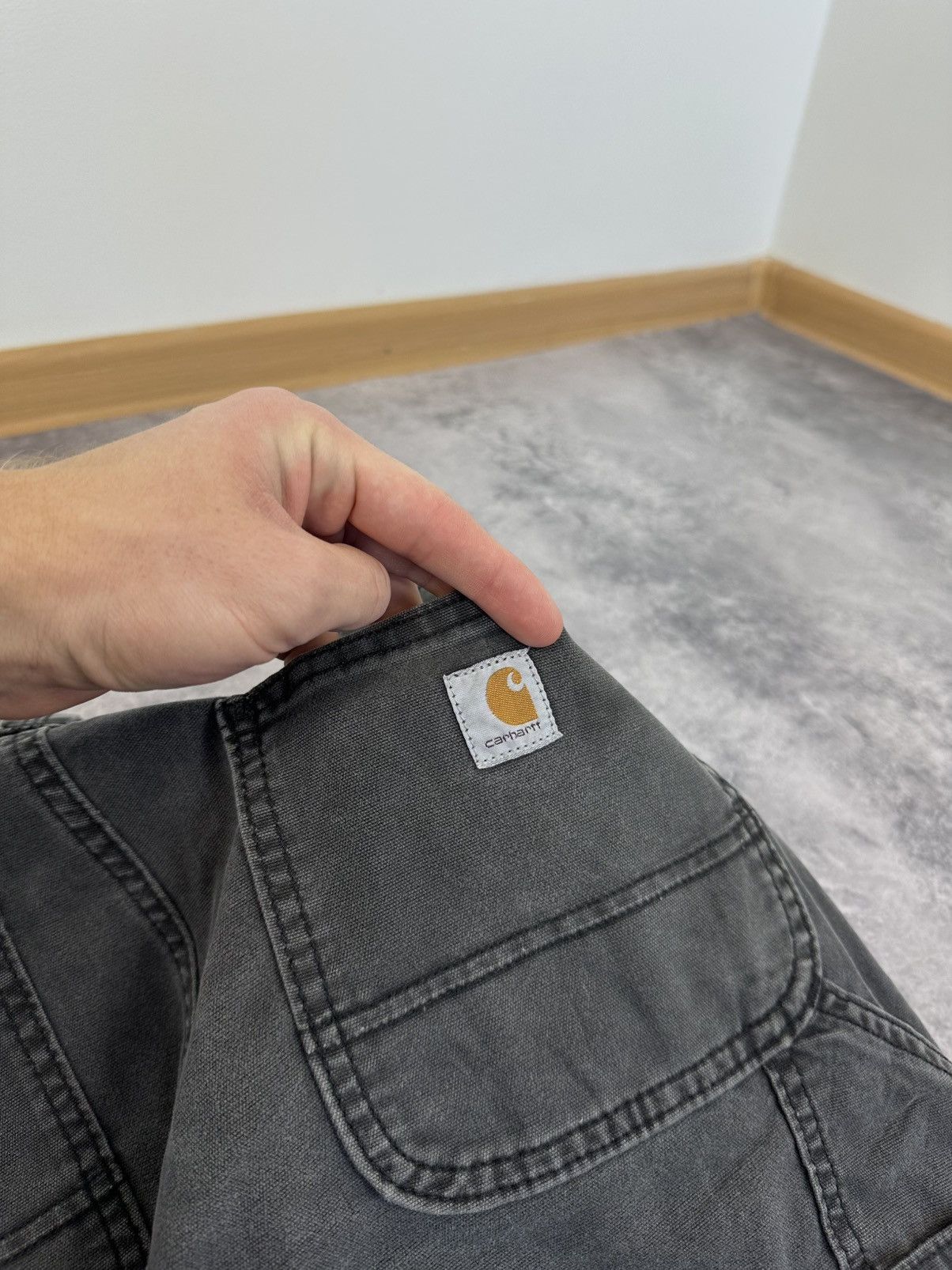 Carhartt Vintage Carhartt Double Knee USA Faded Black Carpenter Pants Size US 30 / EU 46 - 14 Thumbnail