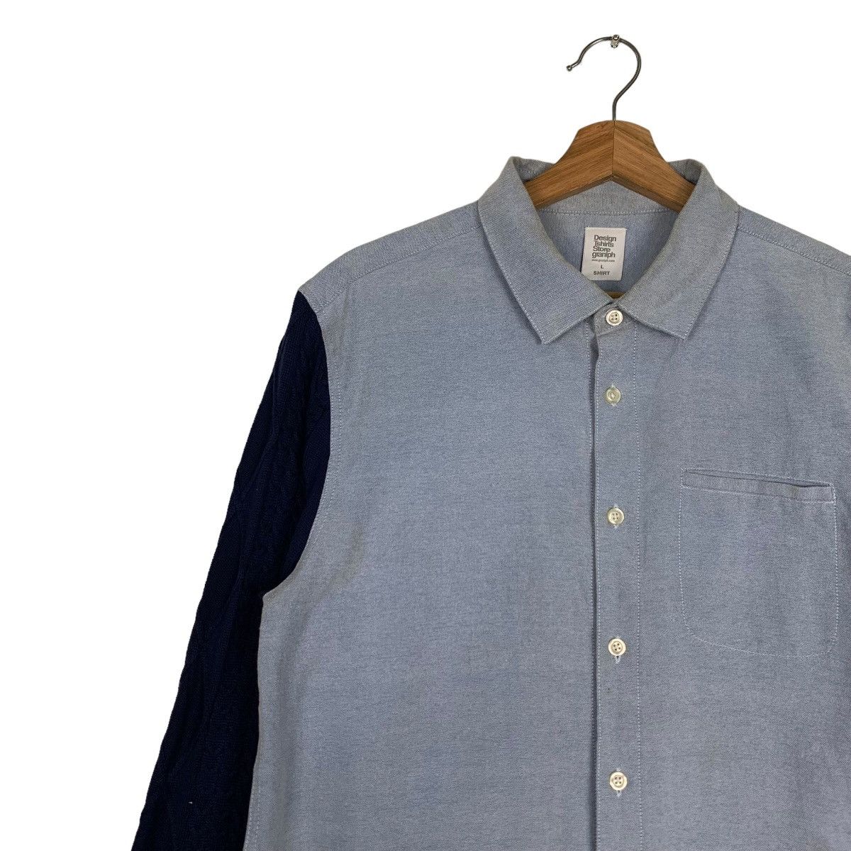 Japanese Brand Design Tshirts Store Graniph Knitted Sleeve Shirt #0089-C6 Size US L / EU 52-54 / 3 - 7 Thumbnail