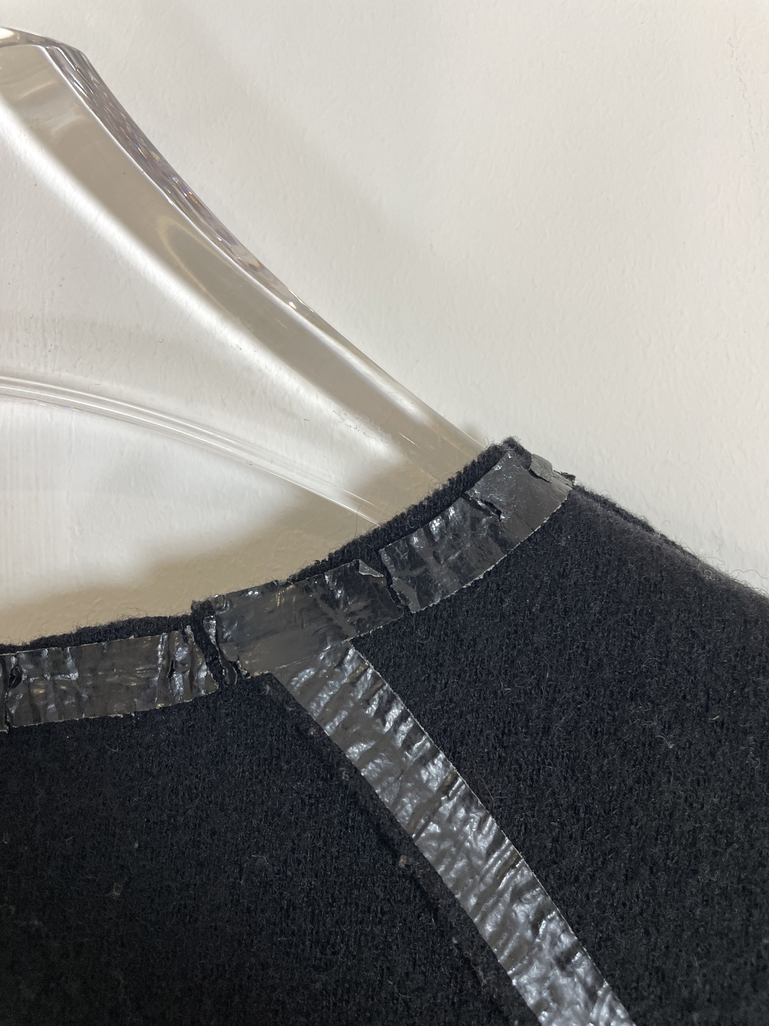 Prada Black Wool Vinyl Trim Detail Dress | Size IT 40 UK 8 Small Size XS / US 0-2 / IT 36-38 - 11 Thumbnail