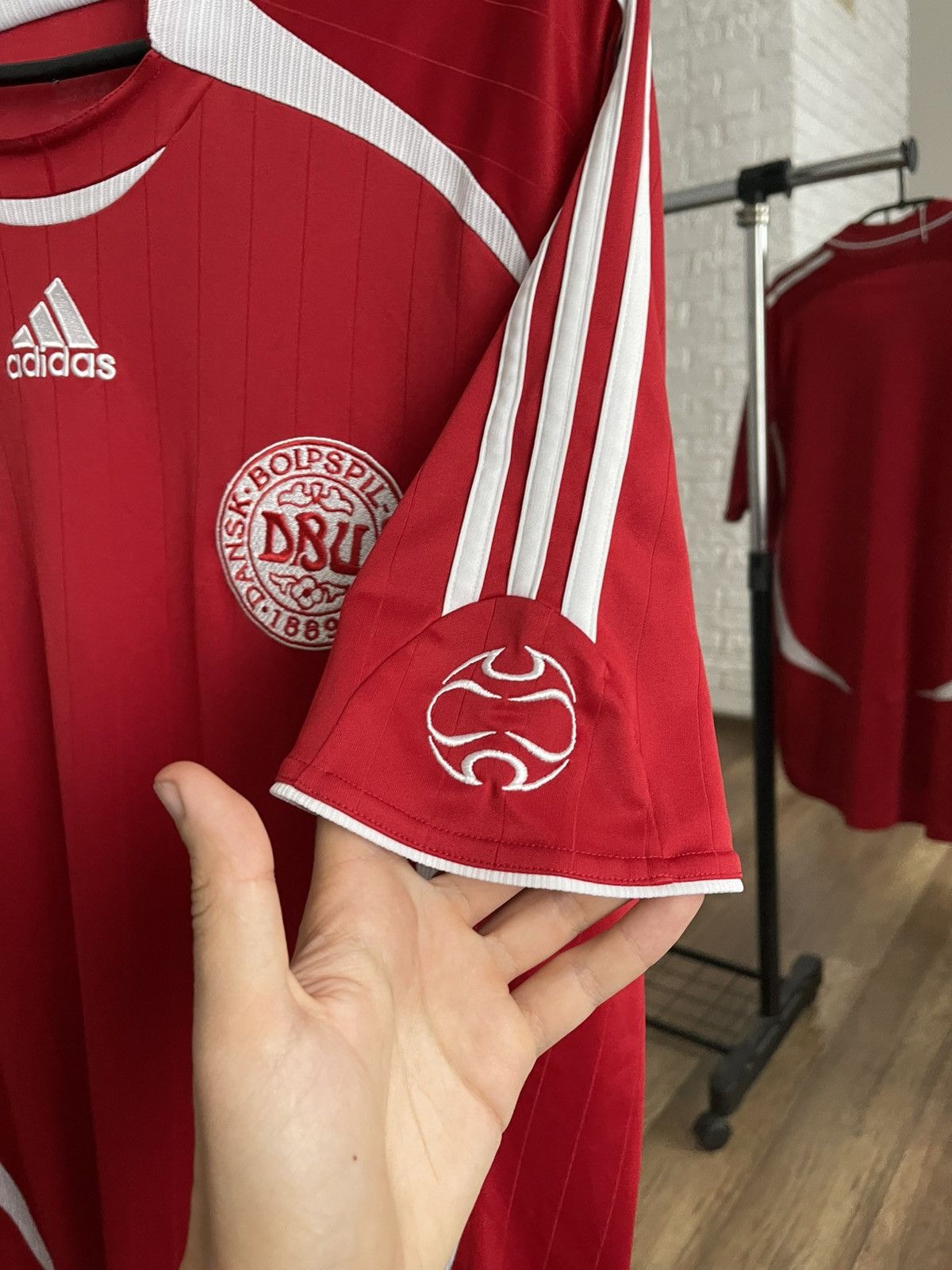 Adidas 2006/2008 Denmark Adidas Soccer Jersey Shirt Vintage Size US L / EU 52-54 / 3 - 7 Thumbnail