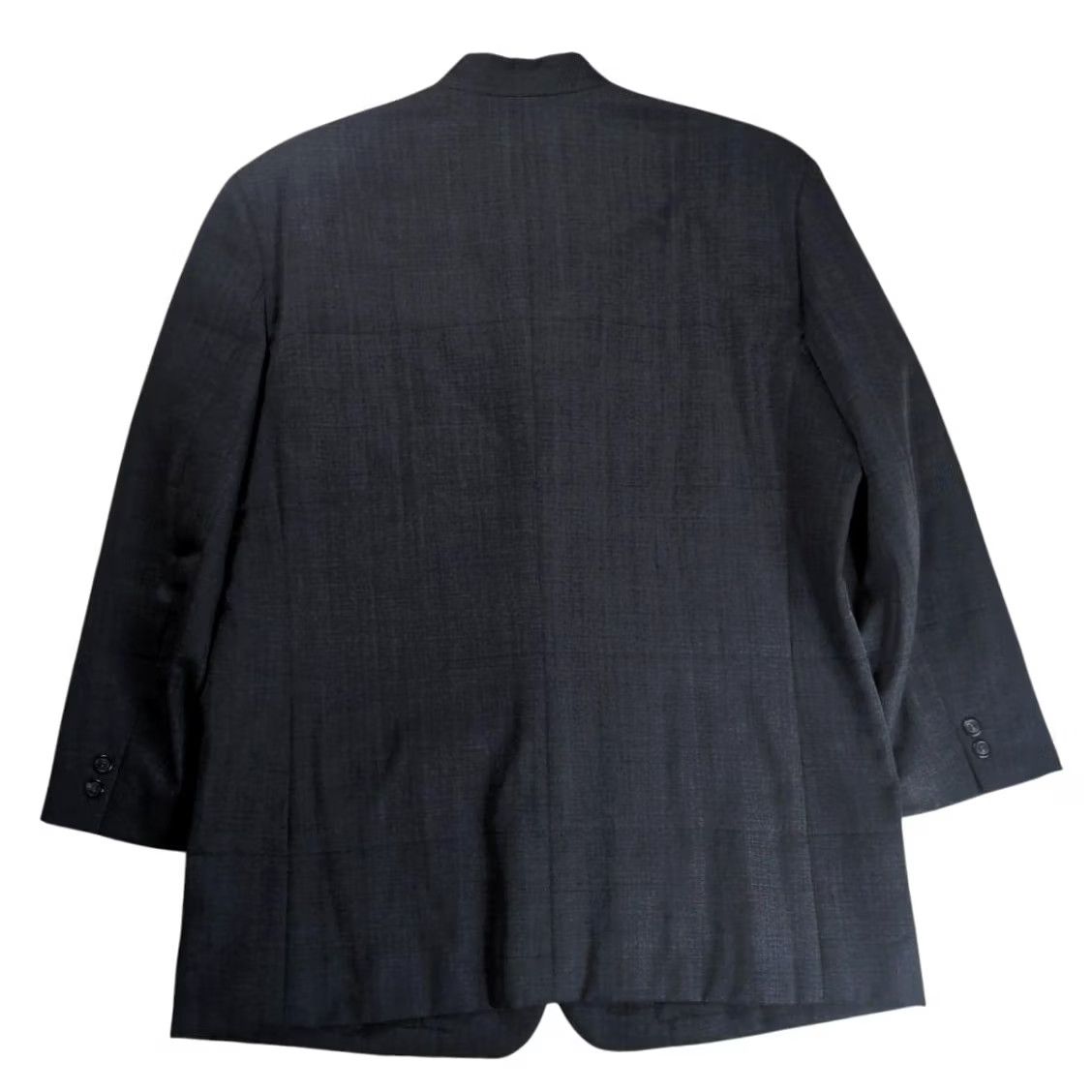 Issey Miyake ISSEY MIYAKE Wool Gabardine Mao Collar Set-Up Men M Gray Dark Gray Wool Suit 2 Piece Casual Regular Size M Mens Size 40R - 4 Thumbnail