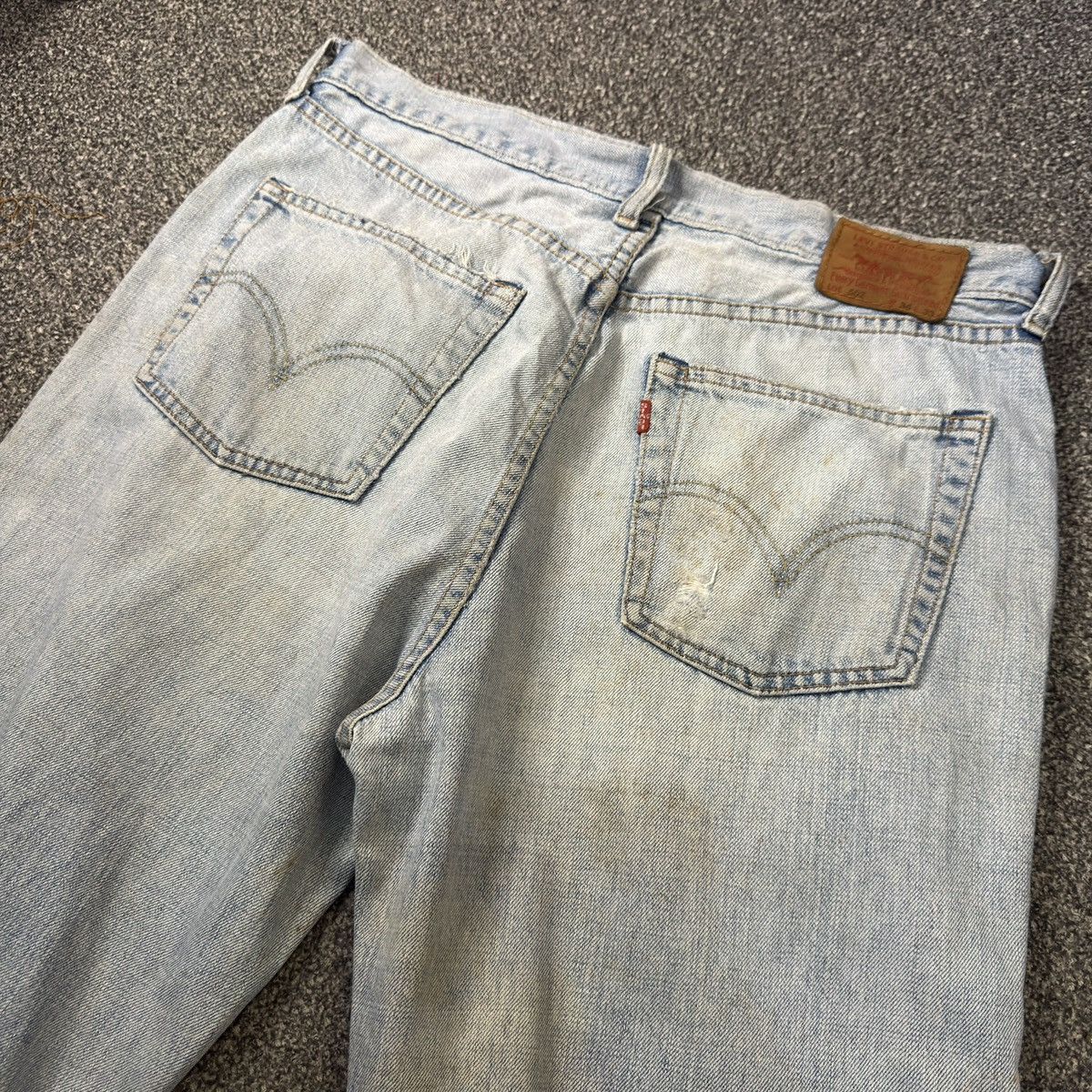 14th Addiction Vintage Destroyed Levis 502 Denim Sashiko Custom Grunge Jean Size US 36 / EU 52 - 7 Thumbnail