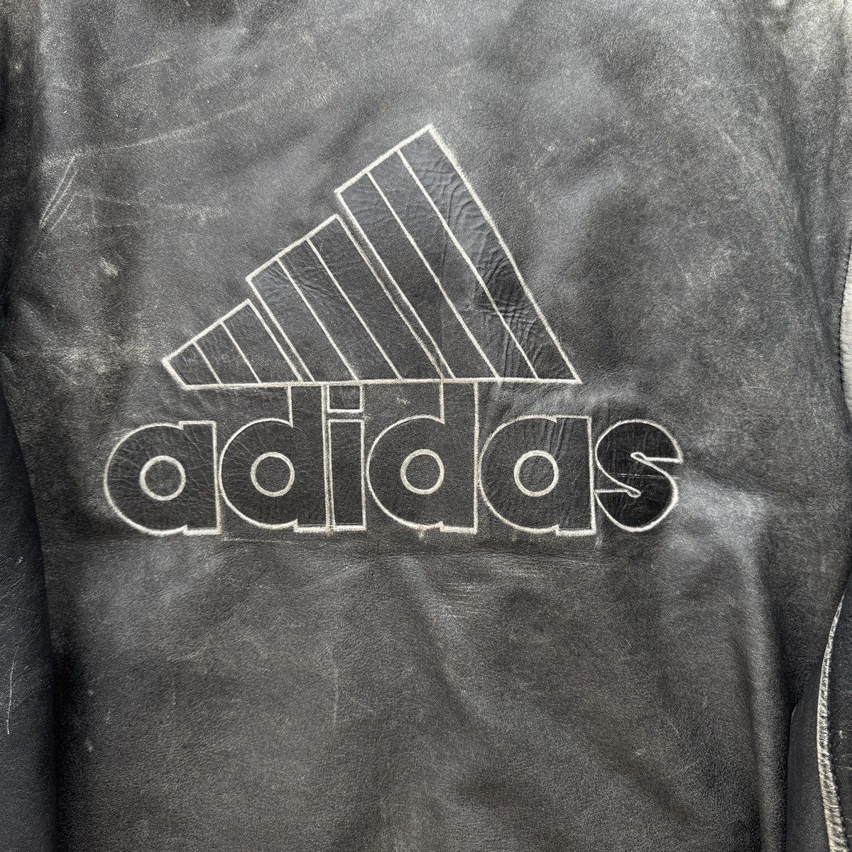 Adidas Adidas Equipment 90s Vintage Rare Real Faded Leather Jacket Size US L / EU 52-54 / 3 - 16 Thumbnail