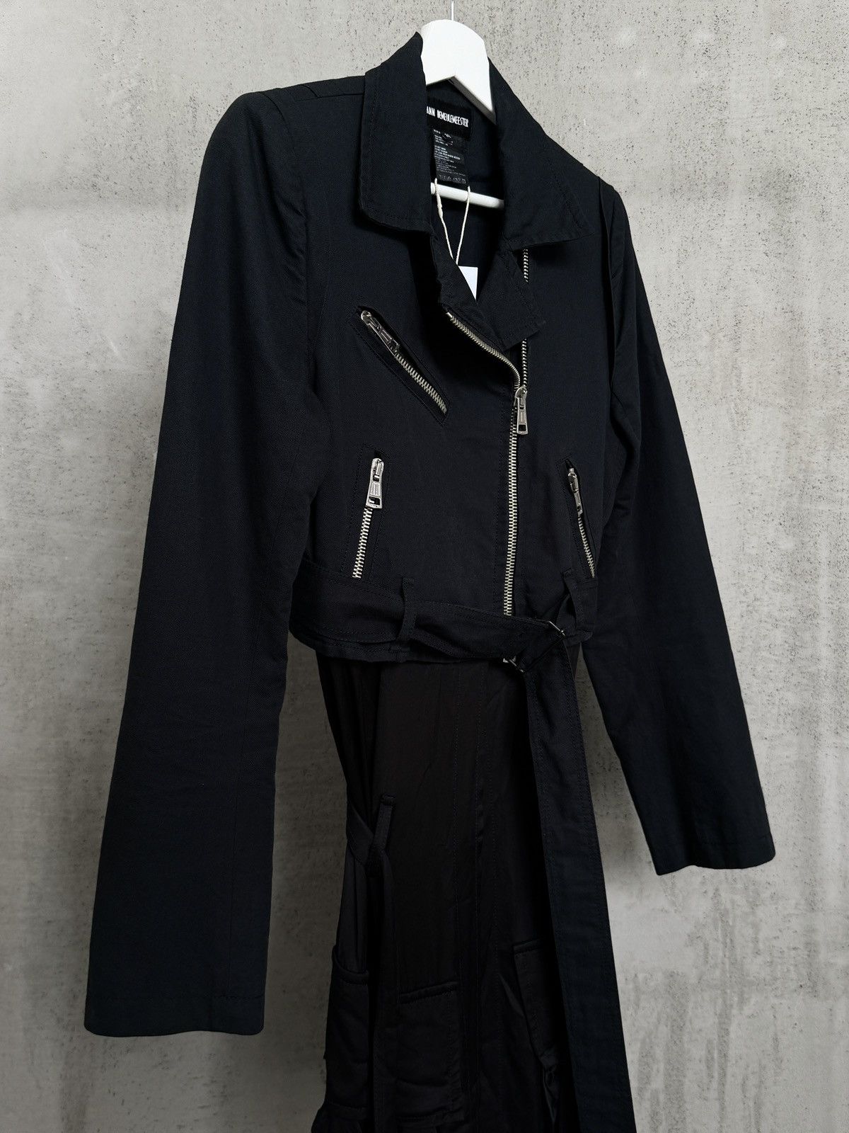 Ann Demeulemeester Ann Demeulemeester SS2004 Linen Motorcycle Trench Coat Size XS / US 0-2 / IT 36-38 - 4 Thumbnail