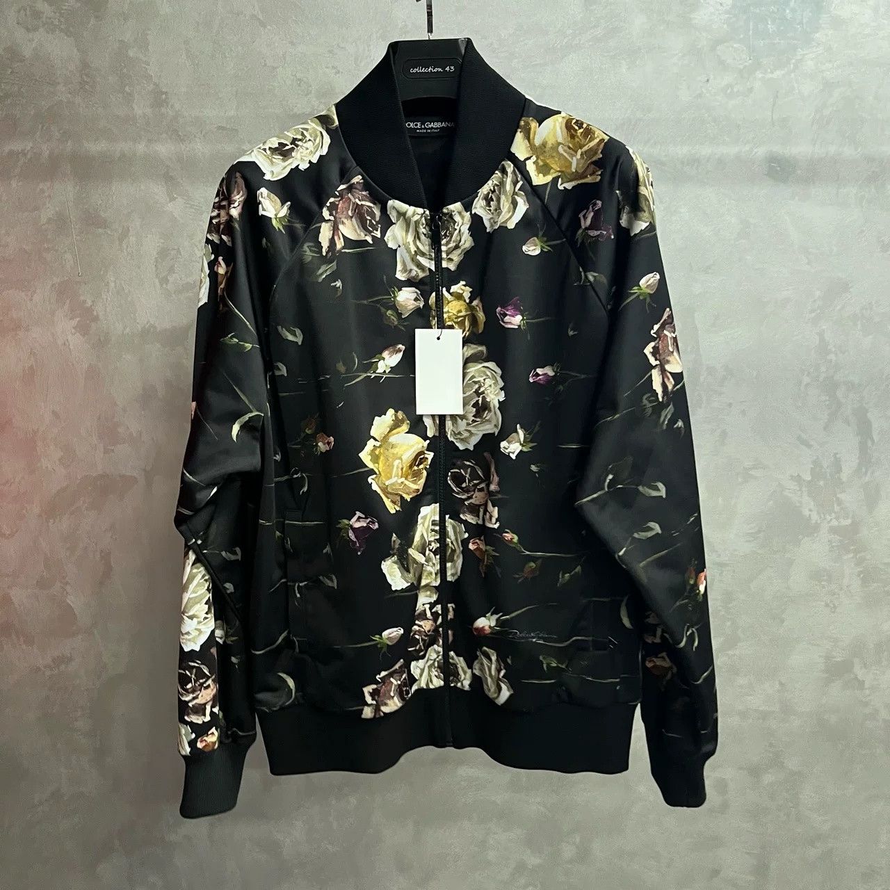 Dolce & Gabbana Dolce&Gabbana Black Floral Logo Jacket Size US M / EU 48-50 / 2 - 1 Thumbnail