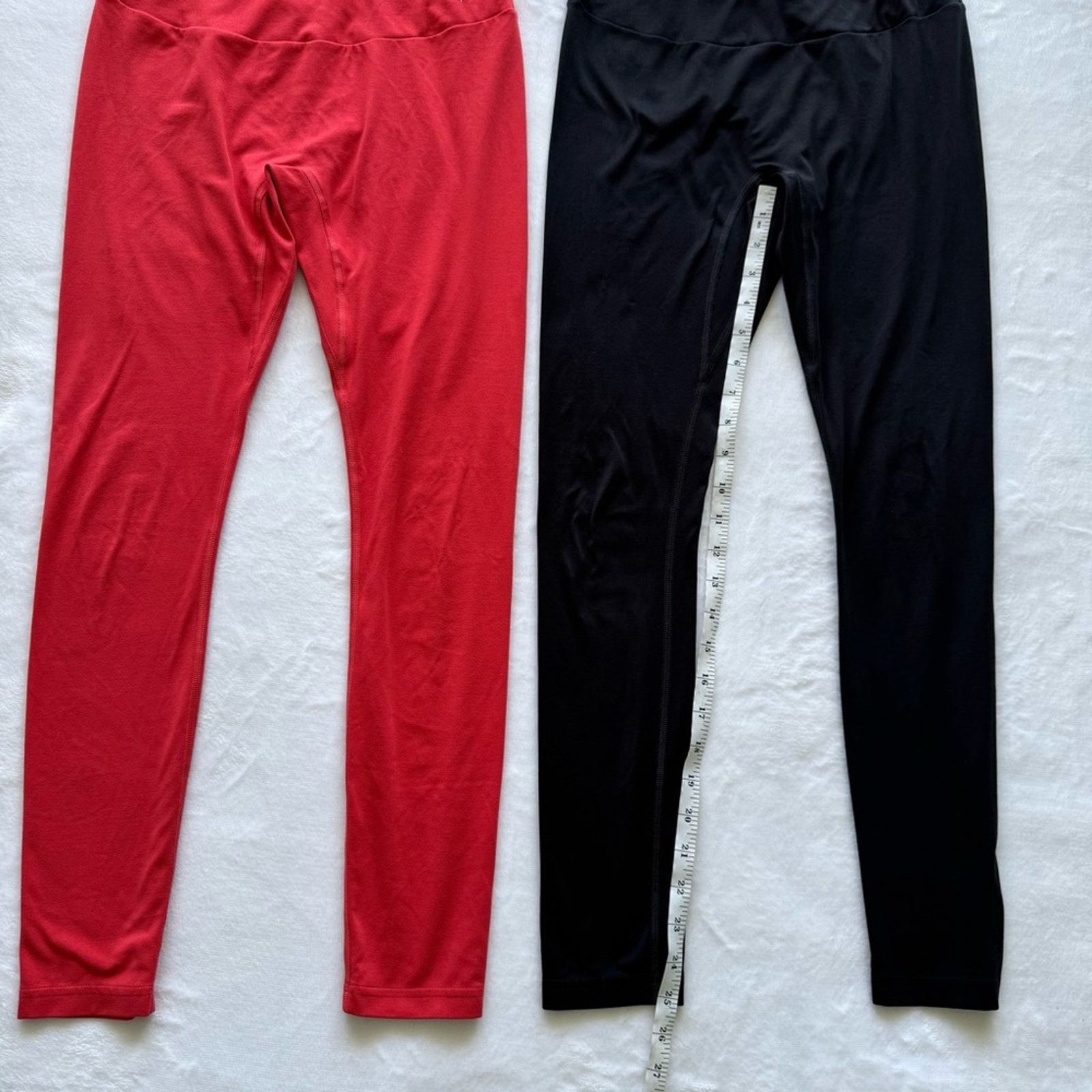 Gymshark Gymshark Leggings 2pcs Red and Black full length, Size S Size 28" / US 6 / IT 42 - 6 Thumbnail