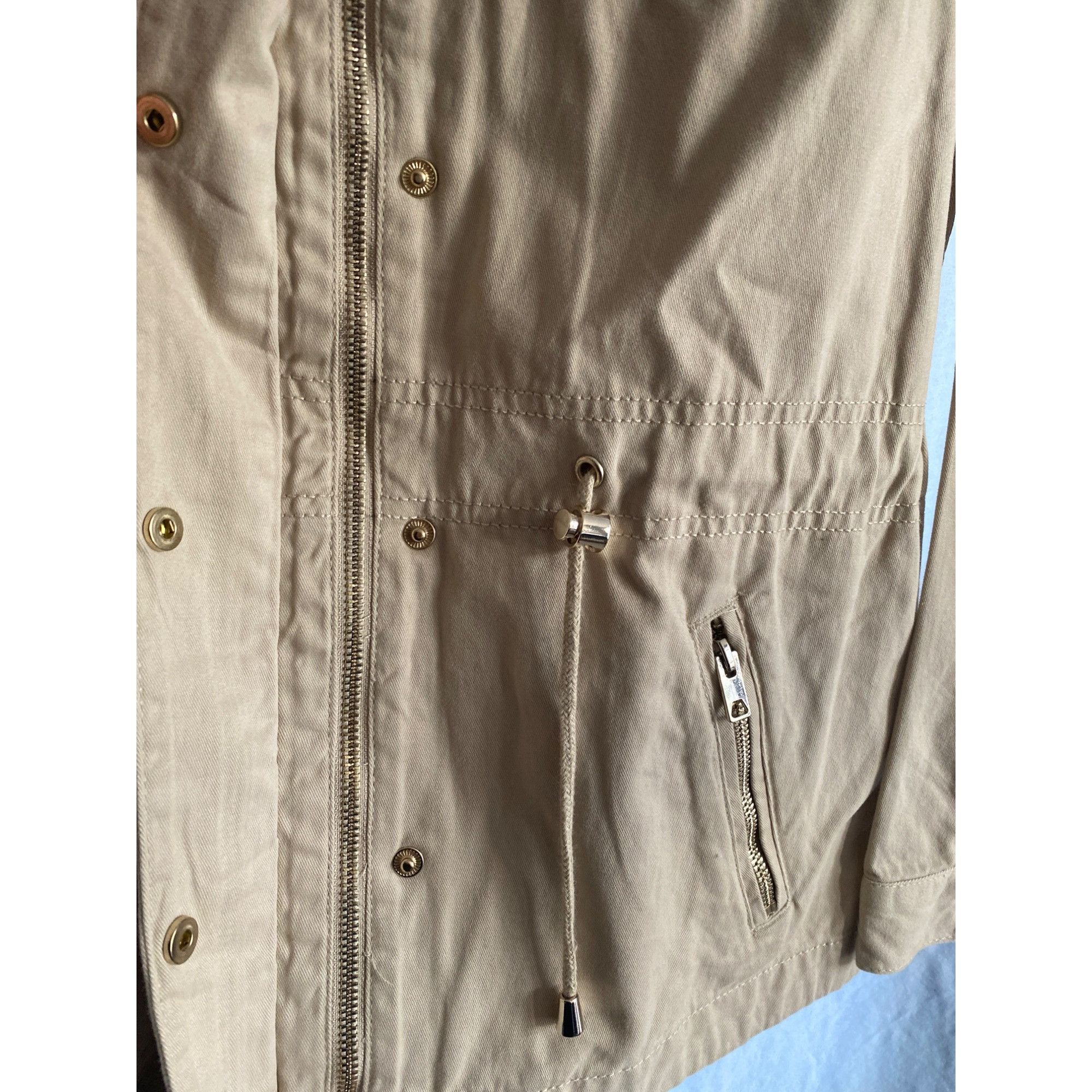 H&M H&M DIVIDED WOMEN'S KHAKI HOODED UTILITY ANORAK JACKET SZ 4 Size S / US 4 / IT 40 - 3 Thumbnail