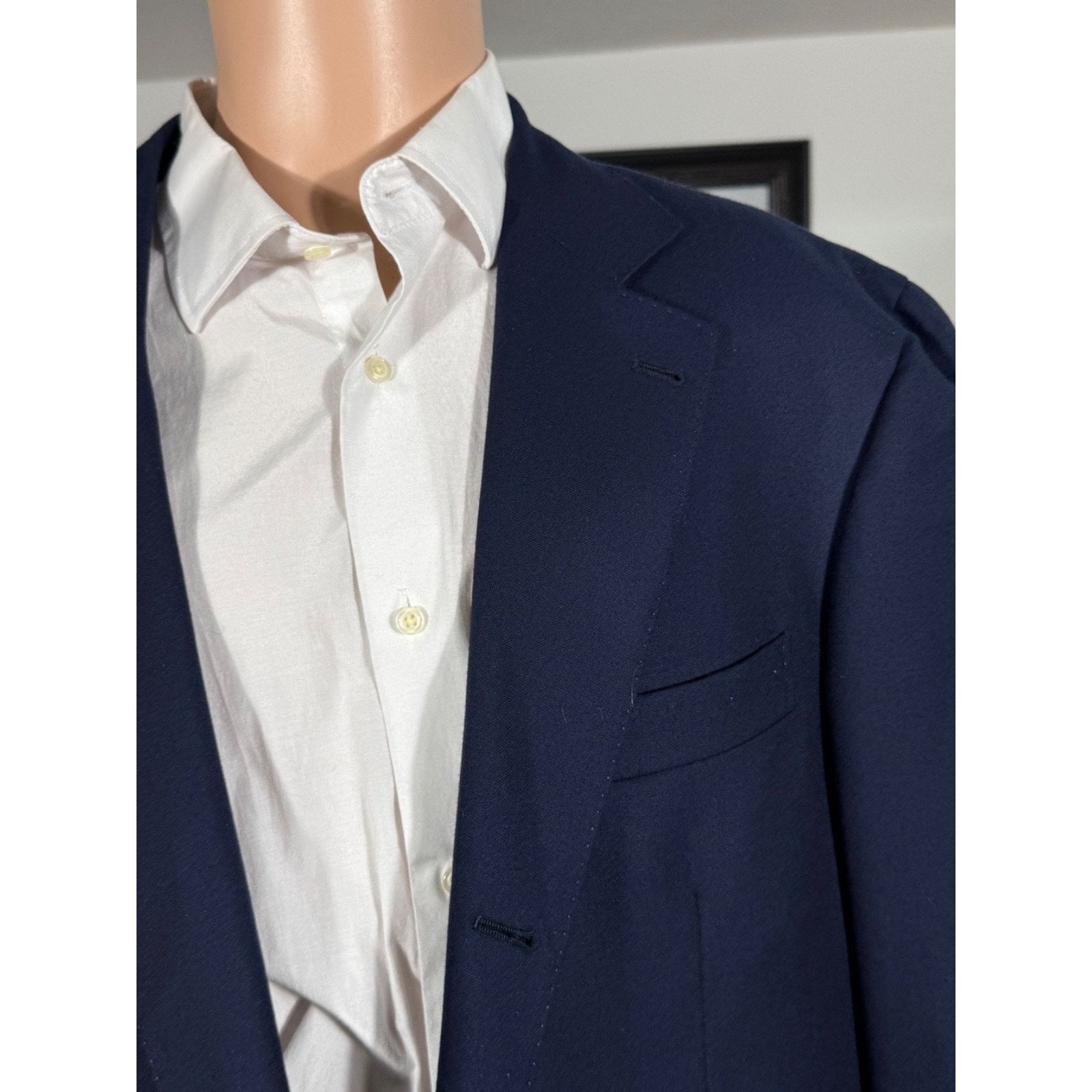 Brunello Cucinelli Brunello Cucinelli Navy 100% Cashmere Blazer Jacket 48 Tweed Size 48R - 4 Thumbnail