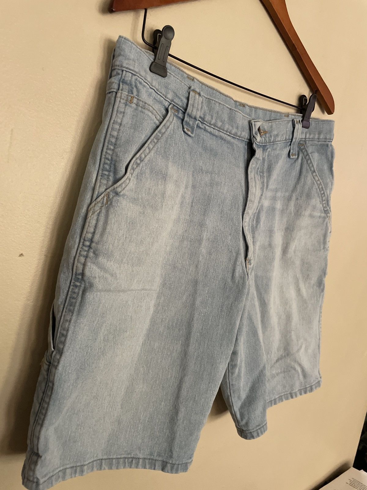 Vintage × Wrangler Crazy vintage y2k wrangler carpenter denim Jean shorts cargo Size US 34 / EU 50 - 3 Thumbnail