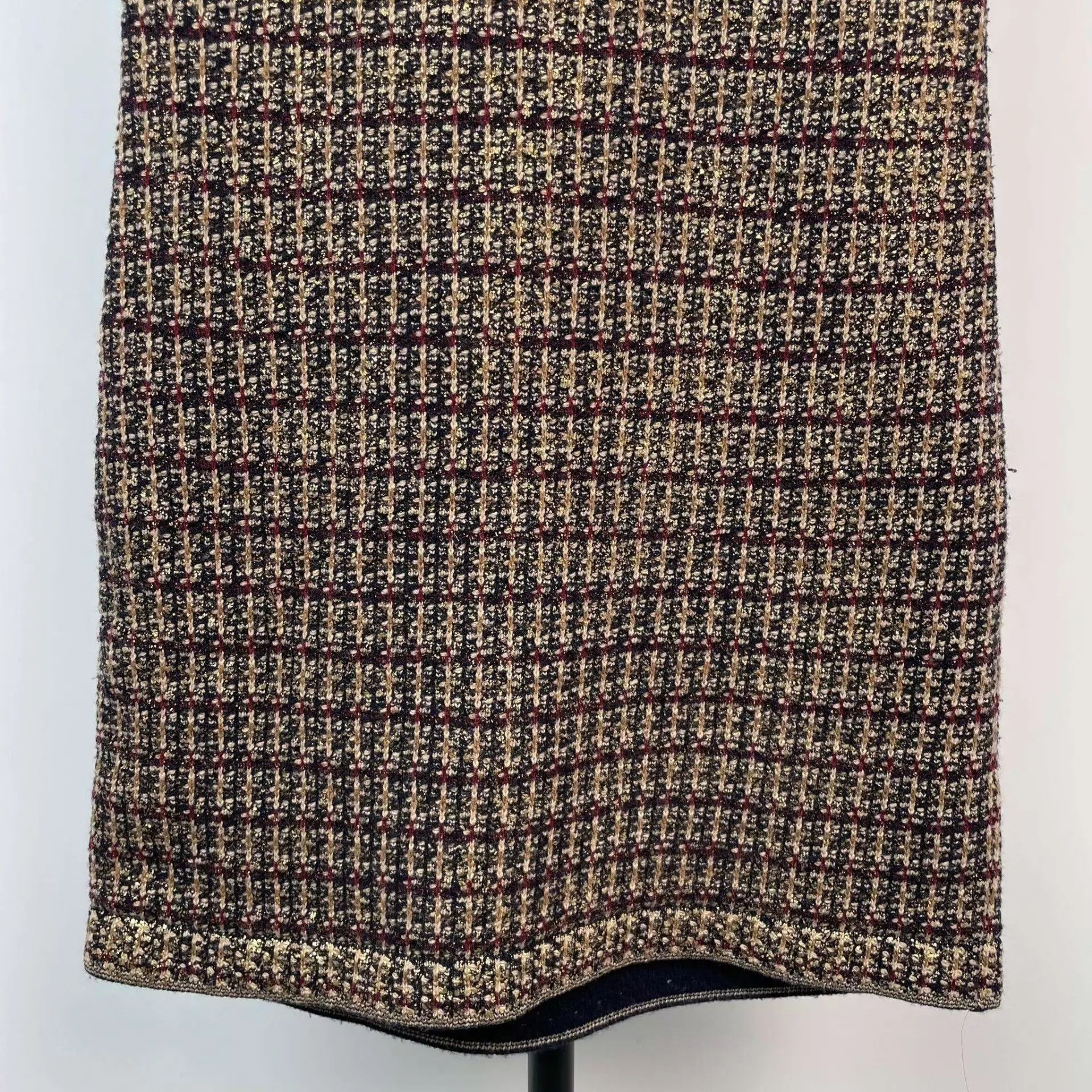 Chanel Chanel Vintage 95 New Black & Gold Knit Sleeveless Dress S Size S / US 4 / IT 40 - 9 Thumbnail