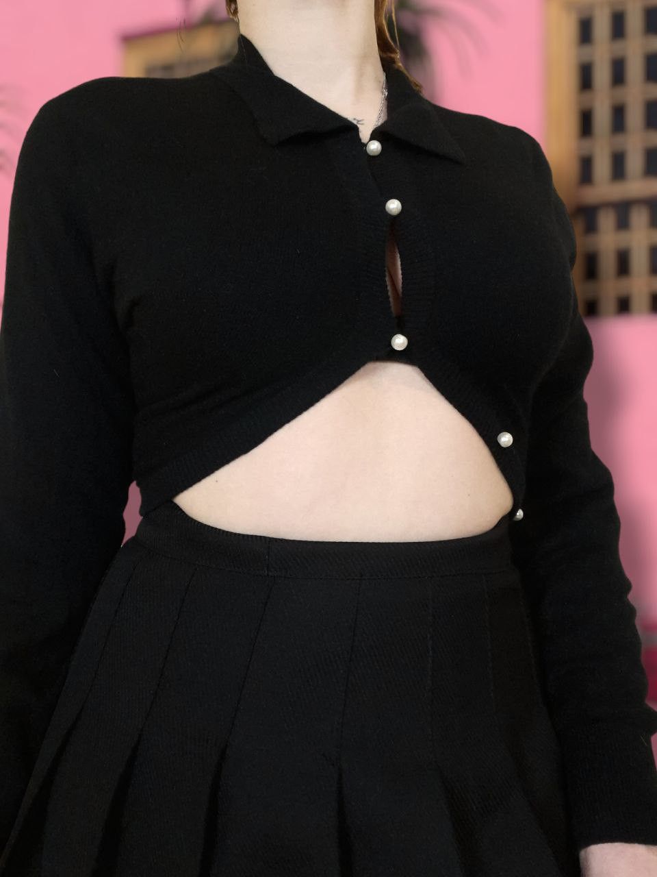 Comme des Garcons Vintage Archival Tricot Comme Des Garcons Cropped pearl Top Size S / US 4 / IT 40 - 2 Thumbnail