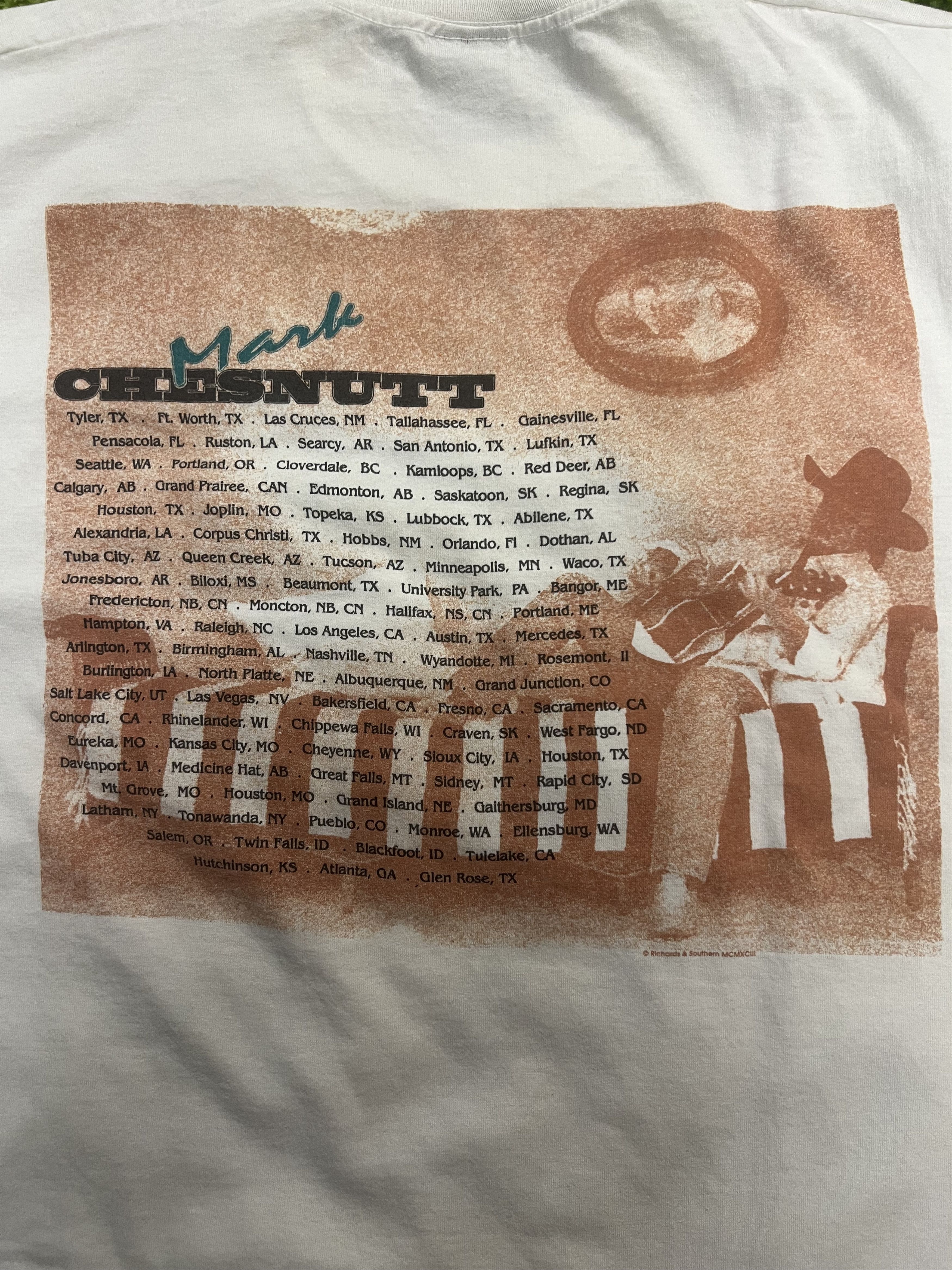 Band Tees × Fruit Of The Loom × Vintage Vintage Mark Chesnut Tour Shirt Size US L / EU 52-54 / 3 - 6 Thumbnail