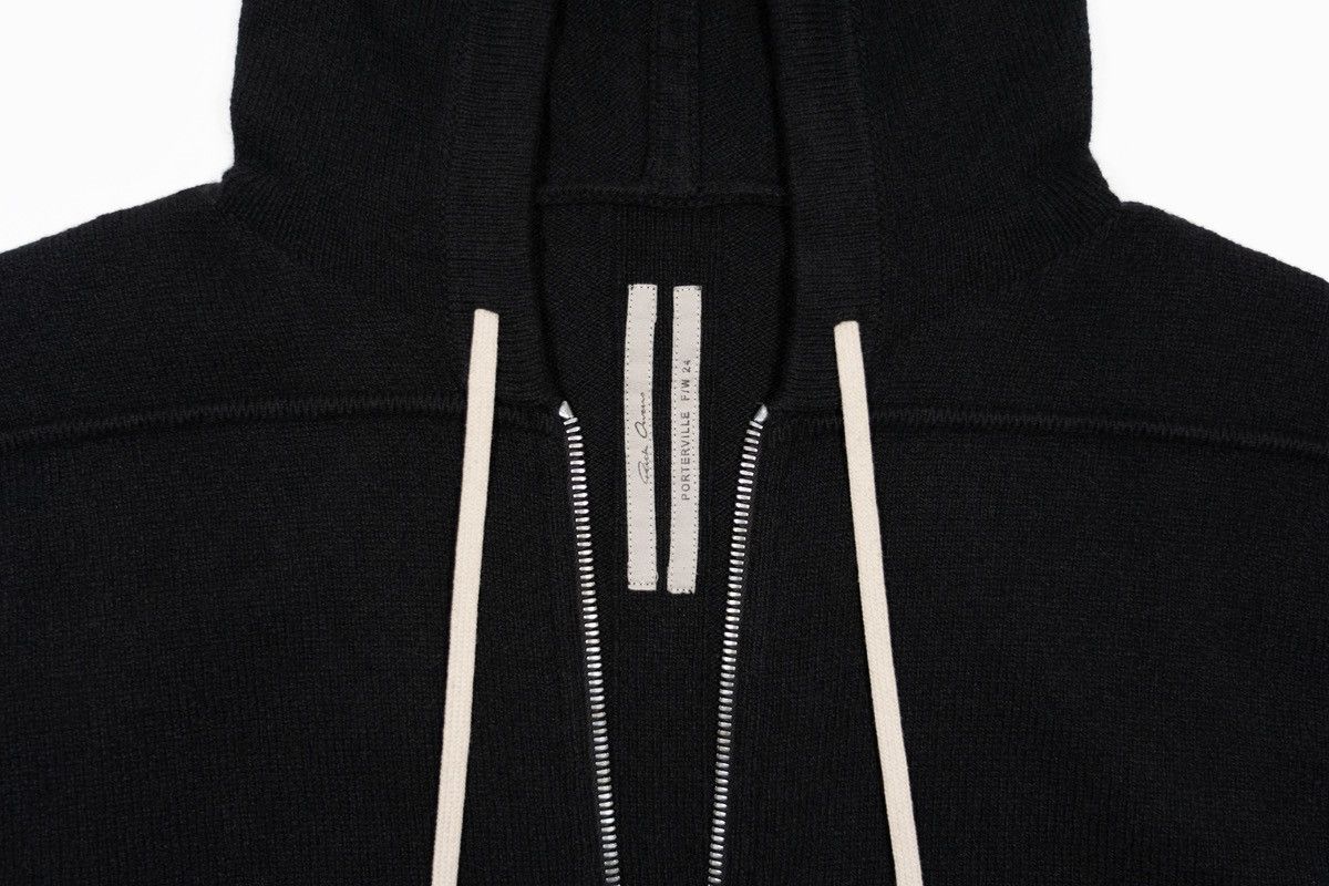 Rick Owens Rick Owens FW24 Black Cashmere Knit Zip Hoodie Size US XL / EU 56 / 4 - 3 Thumbnail