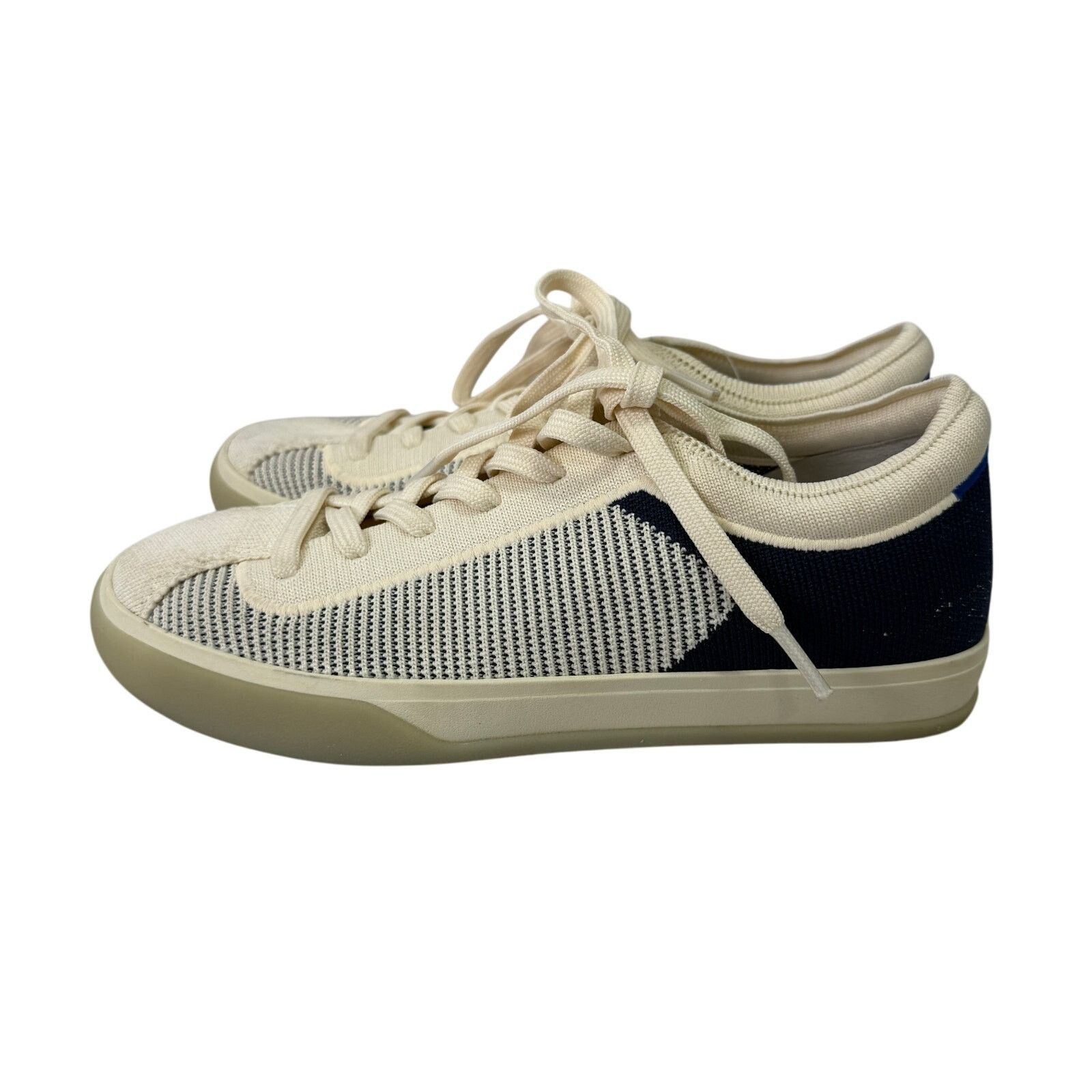 Other Rothy’s Women’s Sneakers sz 7 Lace Up Blue & Cream #25-M Size US 8 / IT 38 - 4 Thumbnail