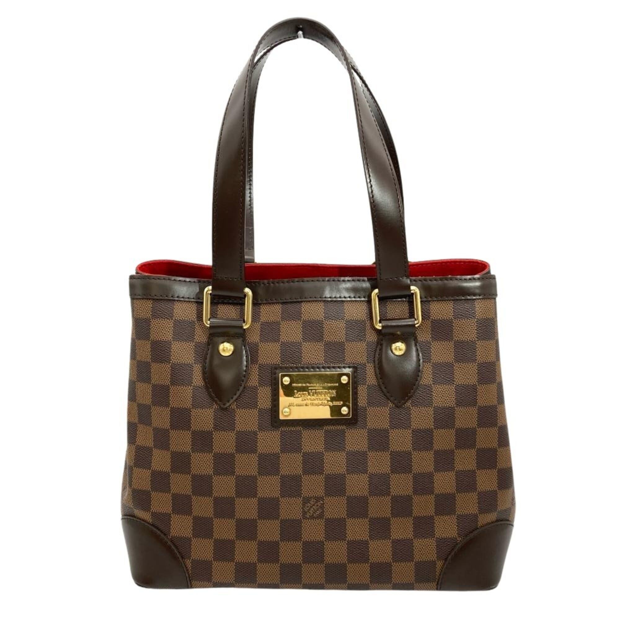 Louis Vuitton Louis Vuitton Hampstead PM Handbag, Damier Ebene, N51205, Brown with Gold Hardware, CA0151, Women's. Size ONE SIZE - 1 Thumbnail