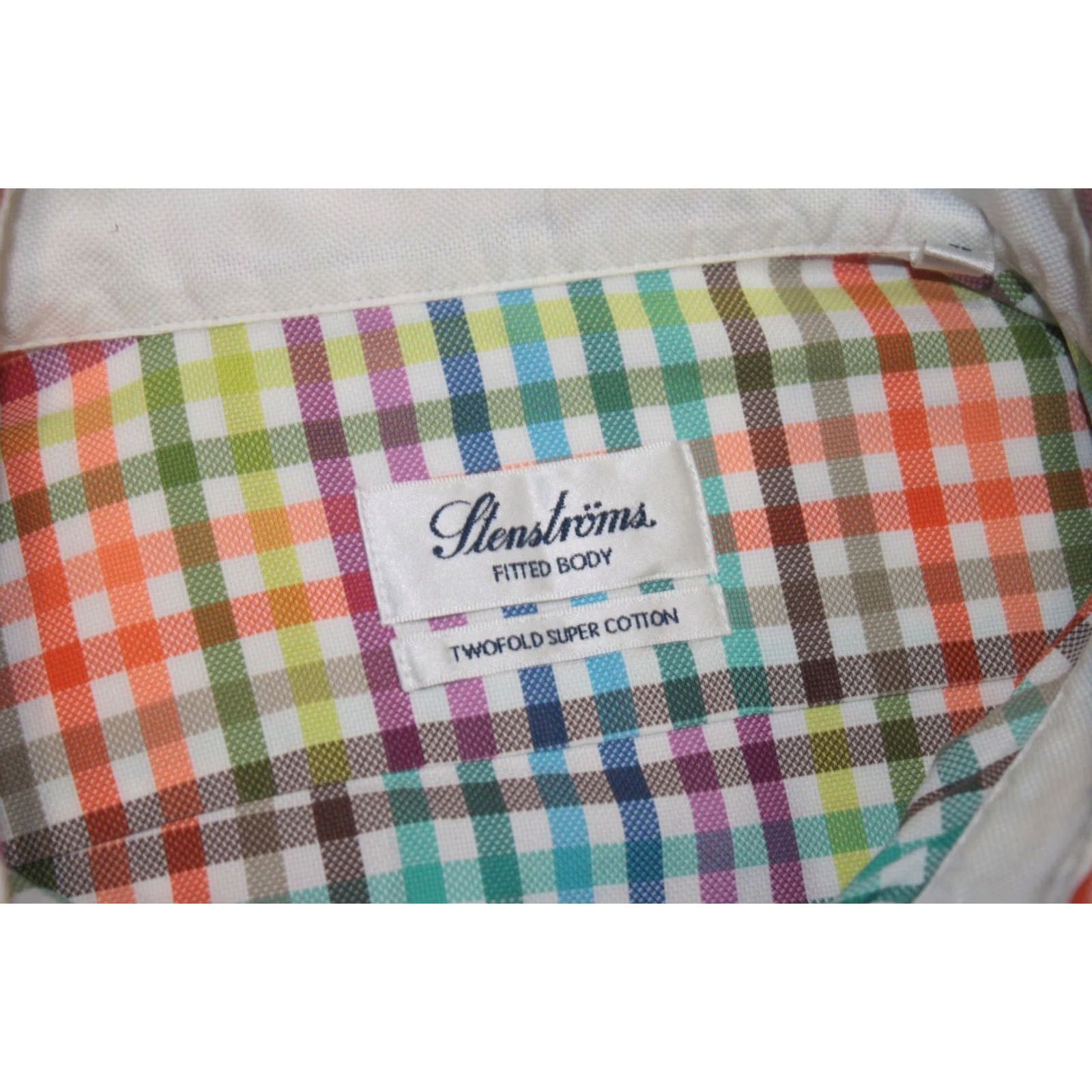 Vintage Stenströms Dress Shirt Men 16 1/2 42 Multicoloured 100% cotton Fitted Body Twofold Super cotton XS- XL Size US XL / EU 56 / 4 - 4 Thumbnail