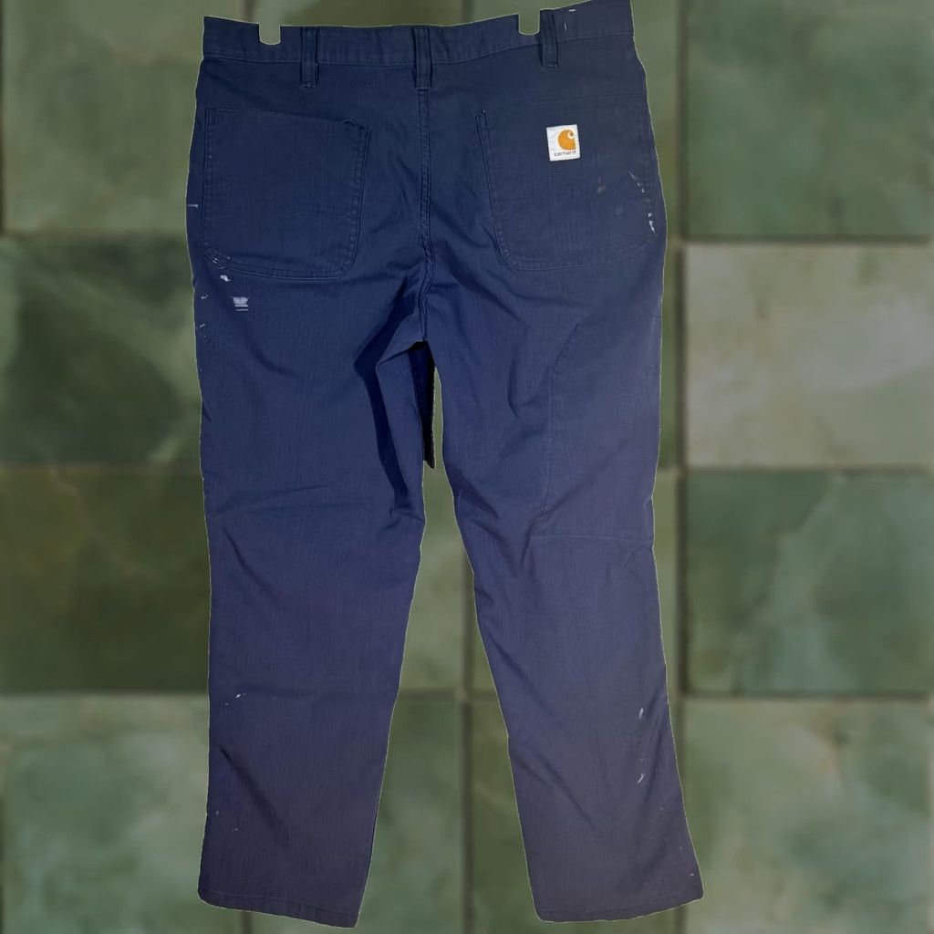 Carhartt Carhartt Mens Pants 34x29 Navy Relaxed Fit Ripstop Workwear Cargo Pockets 74533-20 Mens Size US 34 / EU 50 - 1 Thumbnail