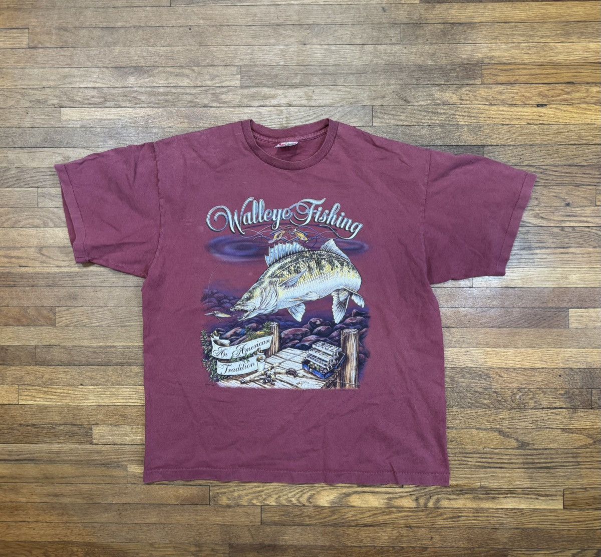 Vintage Vintage Walleye Fishing Shirt Size US XL / EU 56 / 4 - 1 Thumbnail