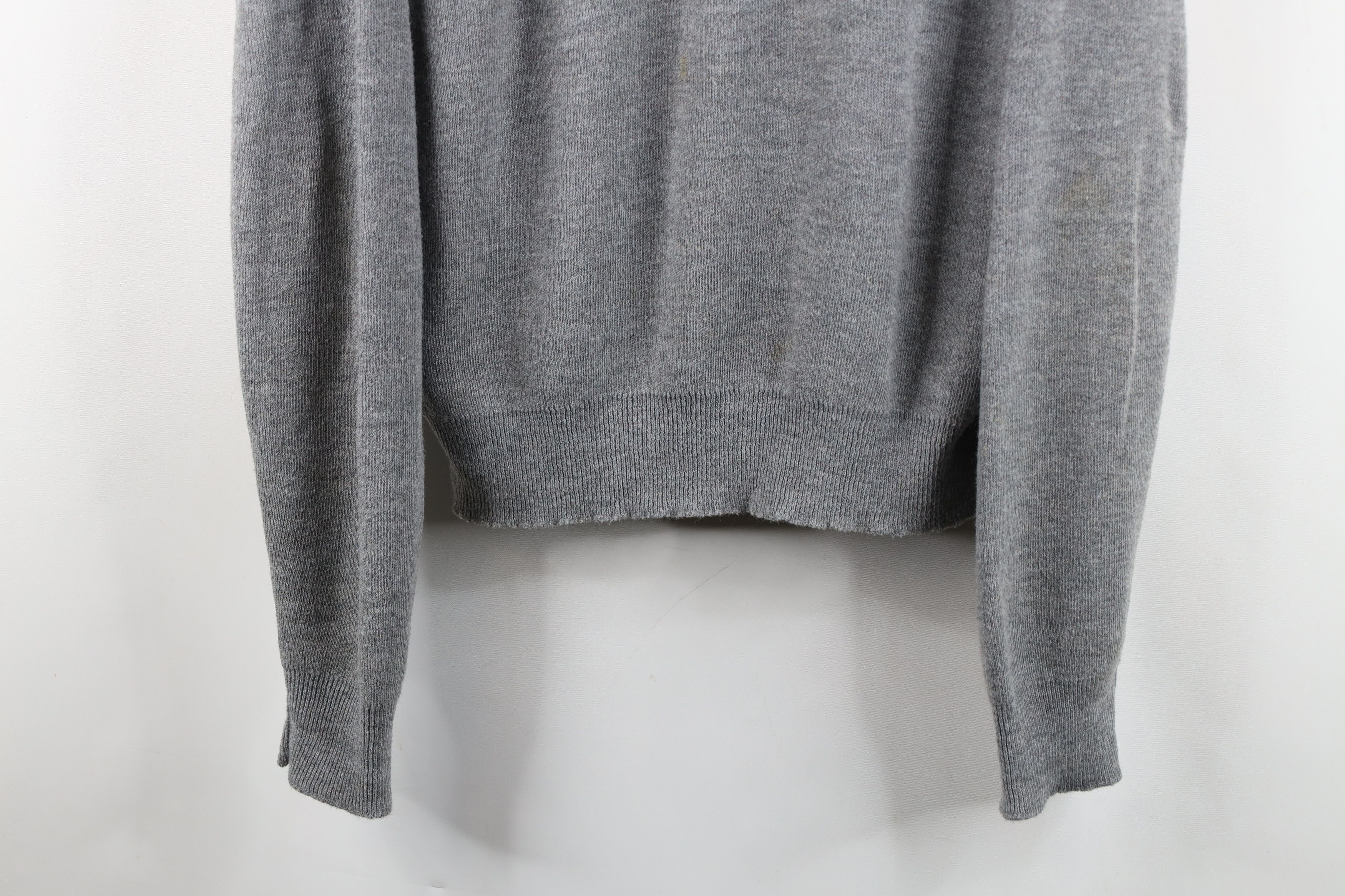 Vintage Vintage 70s Streetwear Knit V-Neck Sweater Heather Gray USA Size US XL / EU 56 / 4 - 3 Thumbnail