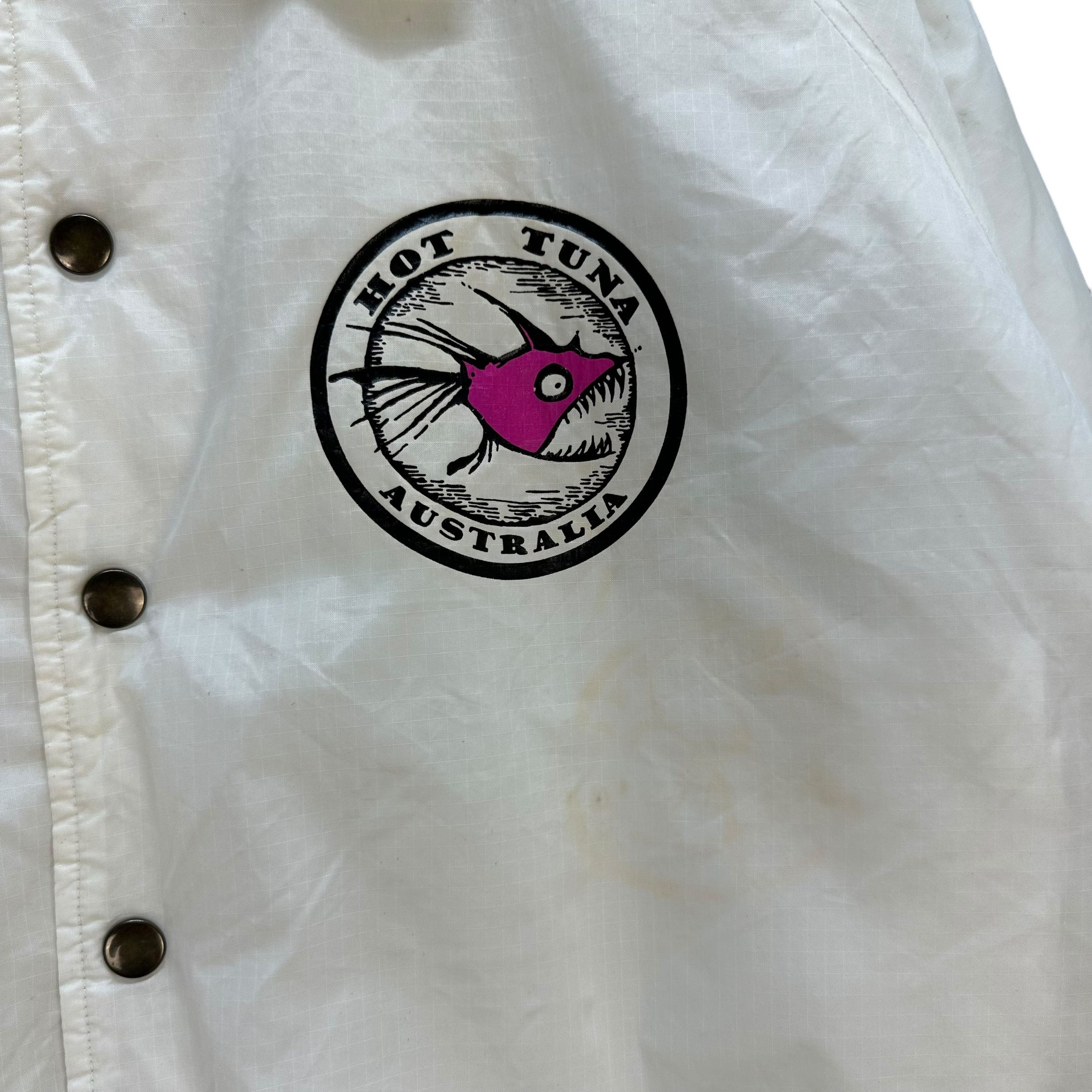 Hot Tuna 90's HOT TUNA Big Logo Fleece Lined Coach Jacket #A42-0970 Size US L / EU 52-54 / 3 - 6 Thumbnail